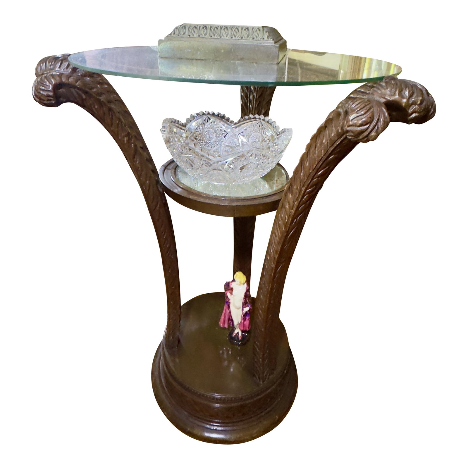 Antique Art Nouveau Grosfeld House Plume Base Side Table Set (1 of 11)