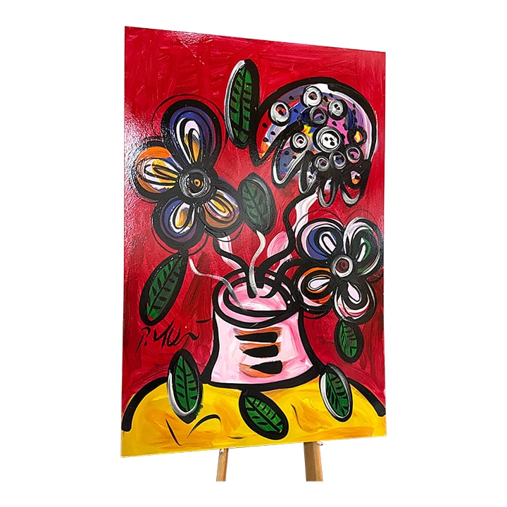 1970s Peter Keil Large Scale Flowers Painting (1 of 6)