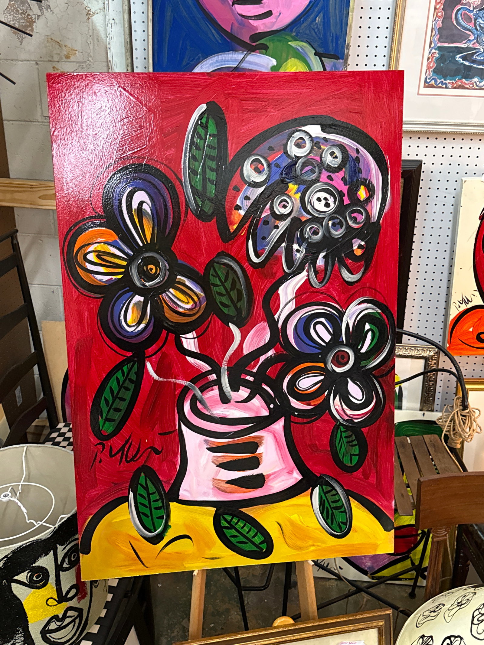 1970s Peter Keil Large Scale Flowers Painting - 2