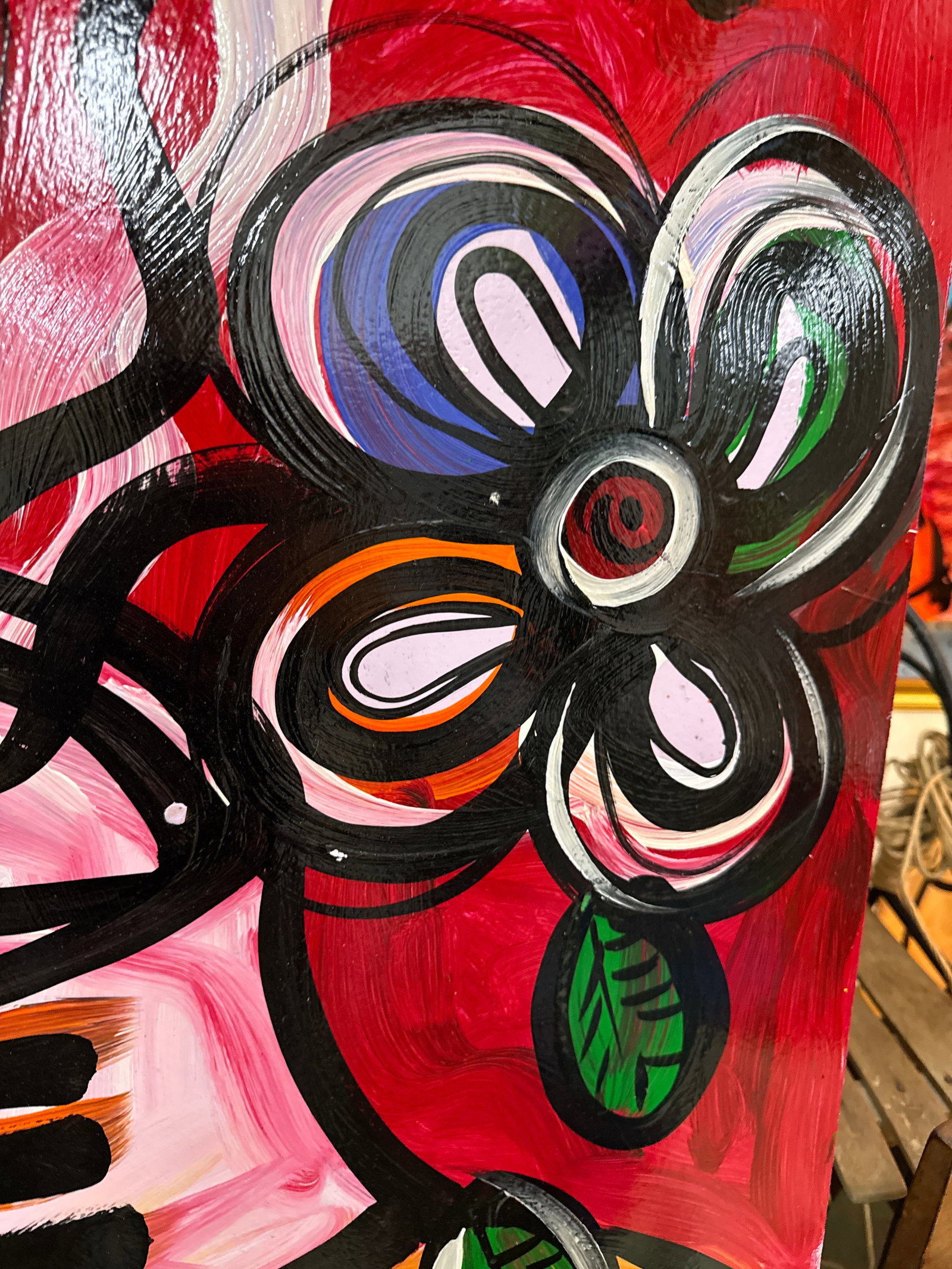 1970s Peter Keil Large Scale Flowers Painting - 6