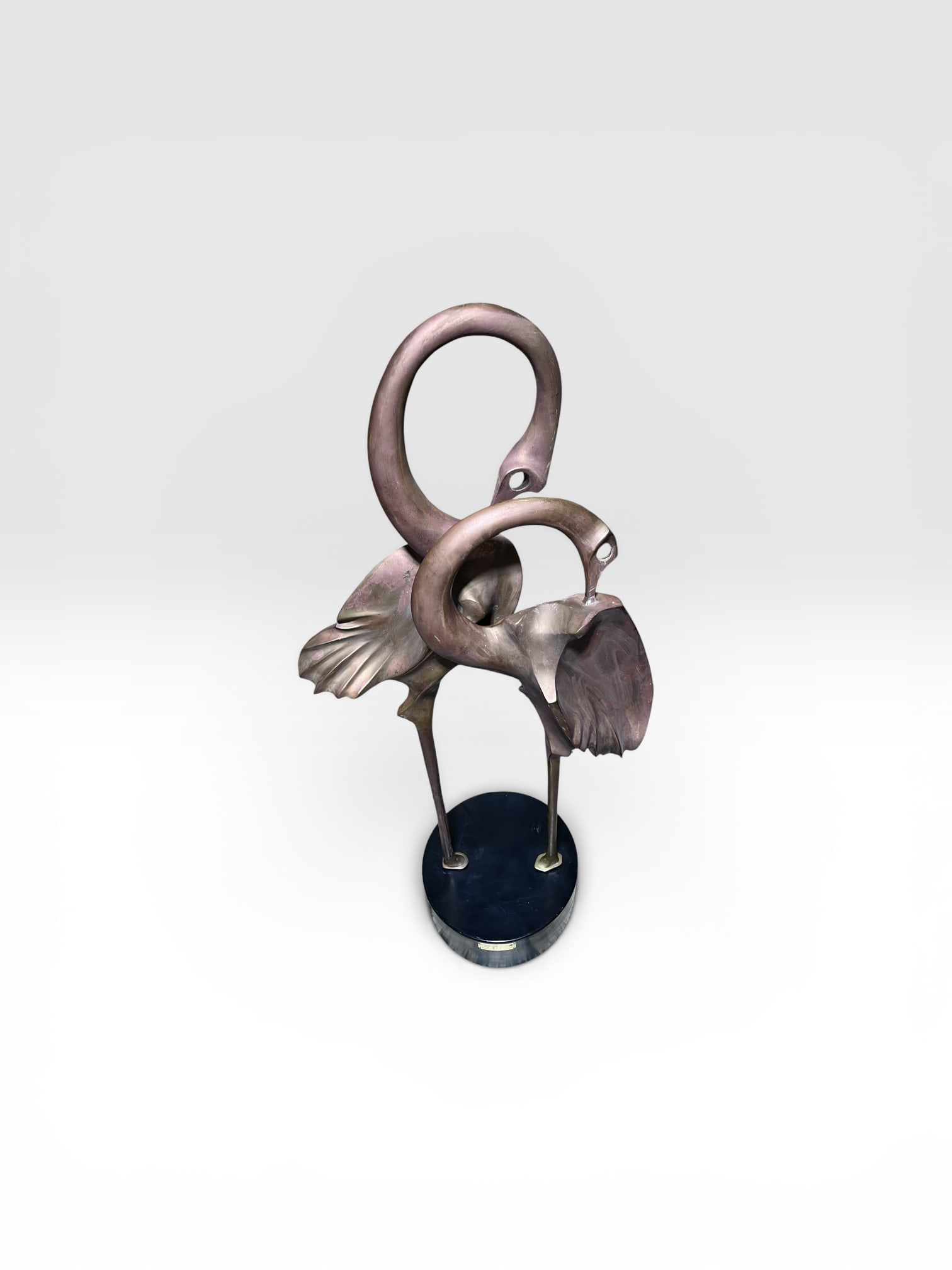 1980s Monumental Signed Somchai Hattakitkosol Bronze Flamingo Sculpture, 56" High - 12