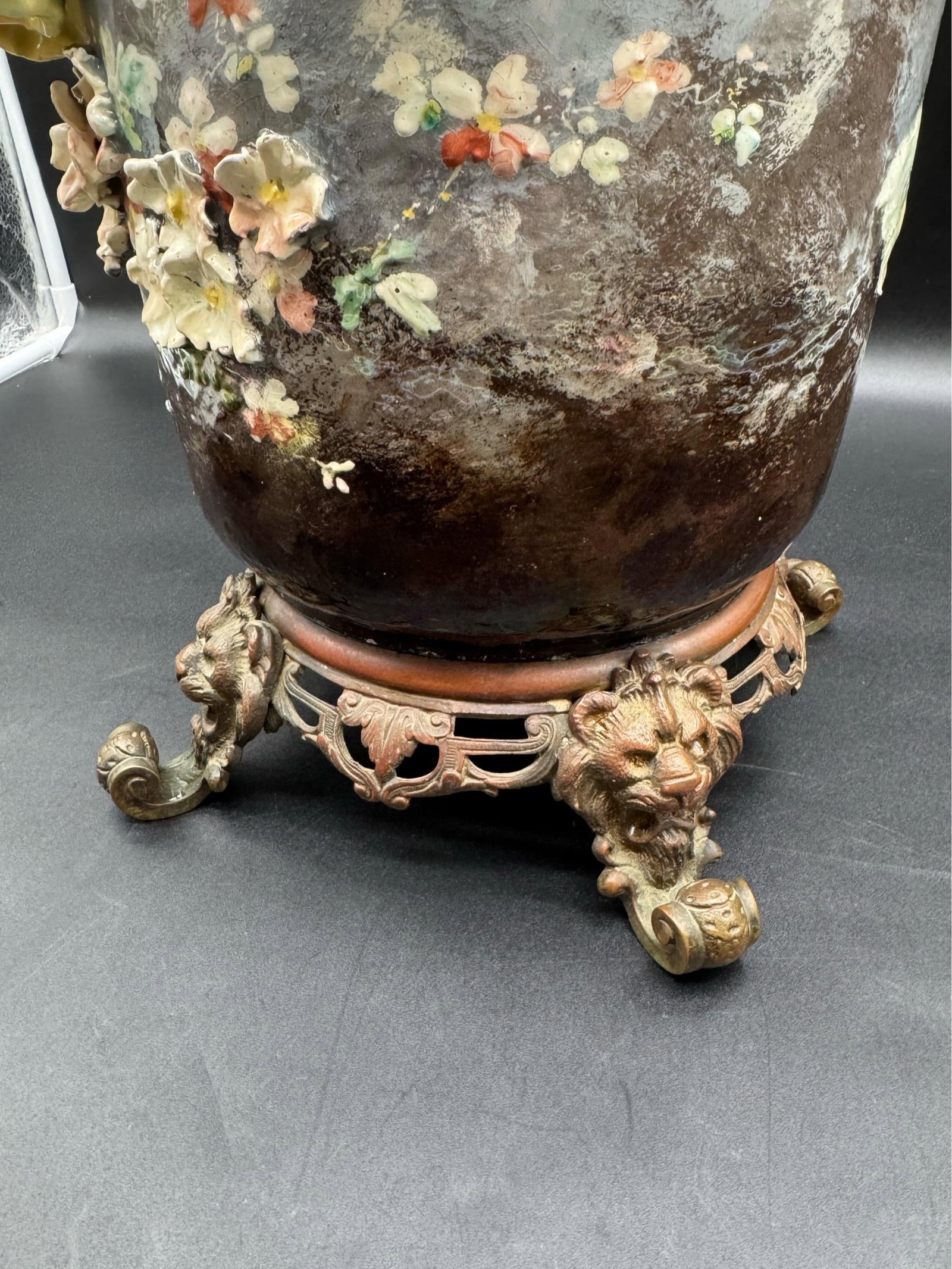 19th C French Barbitone Vase 17" H - 7