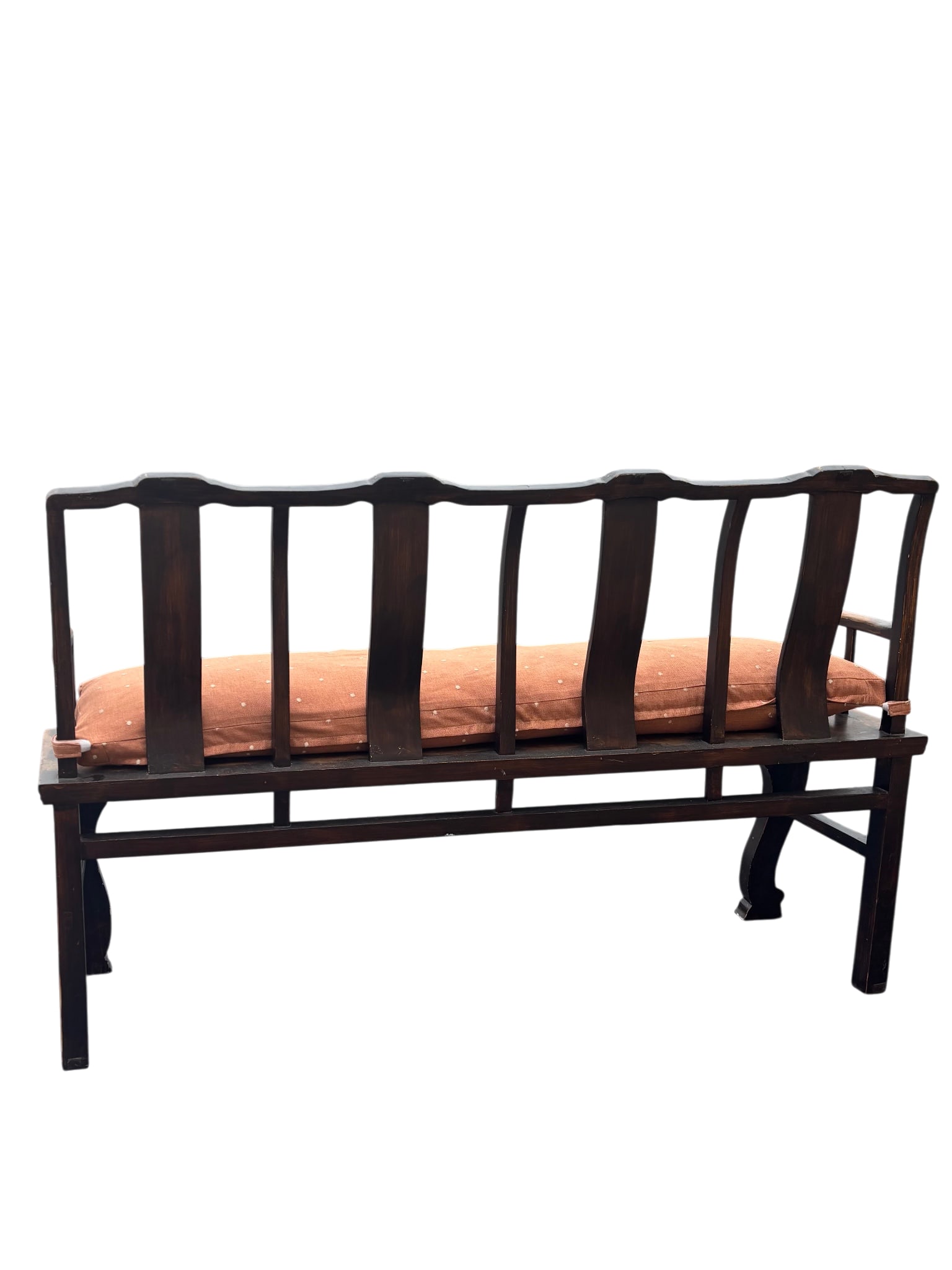 Antique Hand-Carved Solid Elmwood Bench for Mudroom, Entry or Bedroom - 8