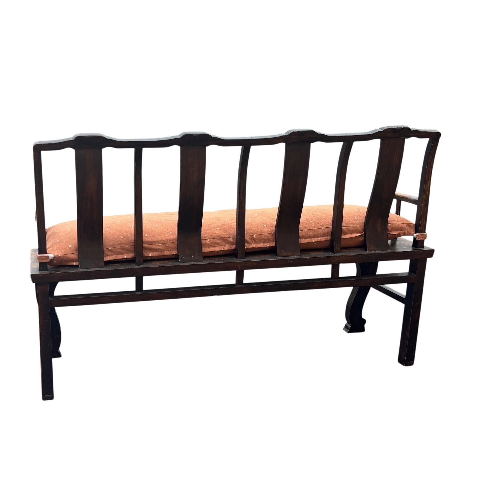 Antique Hand-Carved Solid Elmwood Bench for Mudroom, Entry or Bedroom - 9