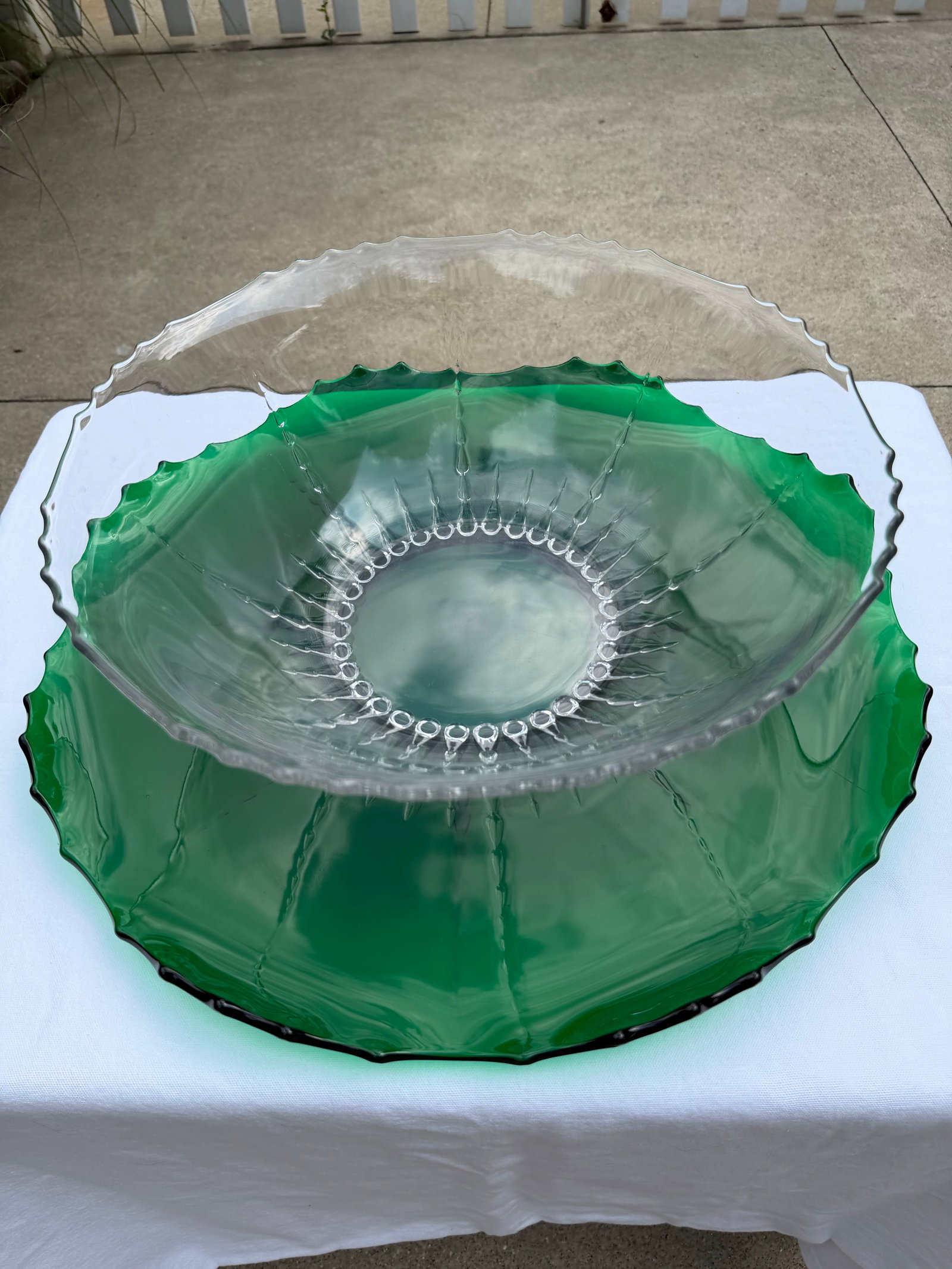 1930s New Martinsville Radiance Punch Bowl - 2