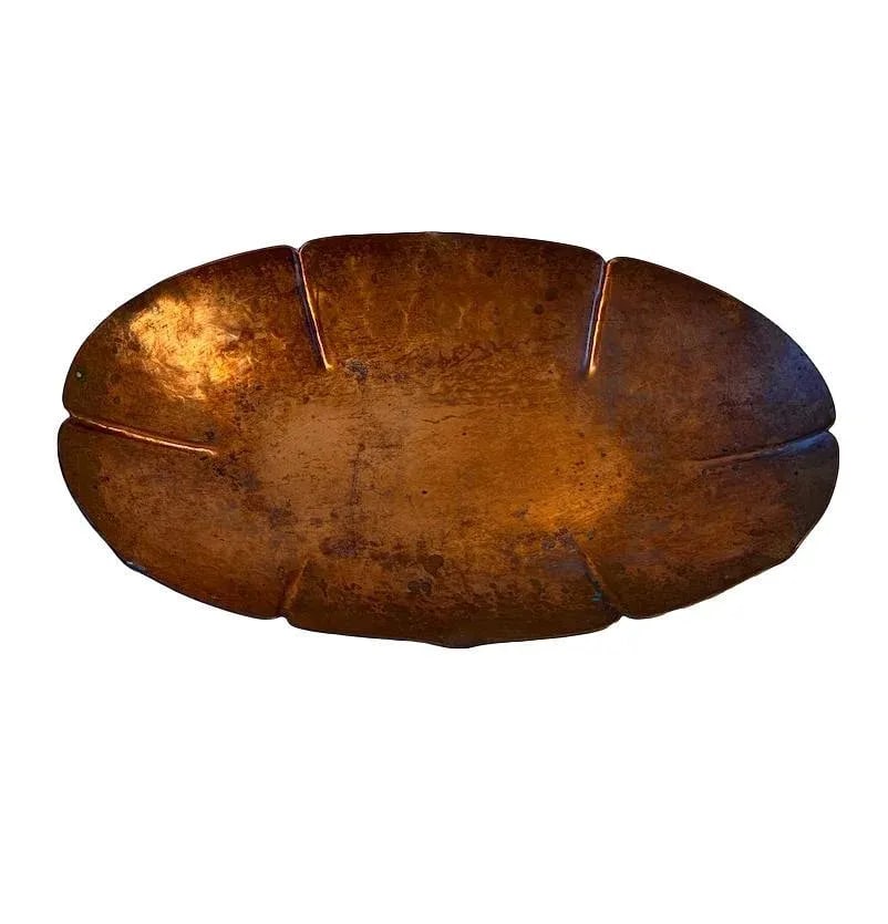 1946 Arts & Crafts Style Armenac Hairenian Hammered Oval Platter - 3