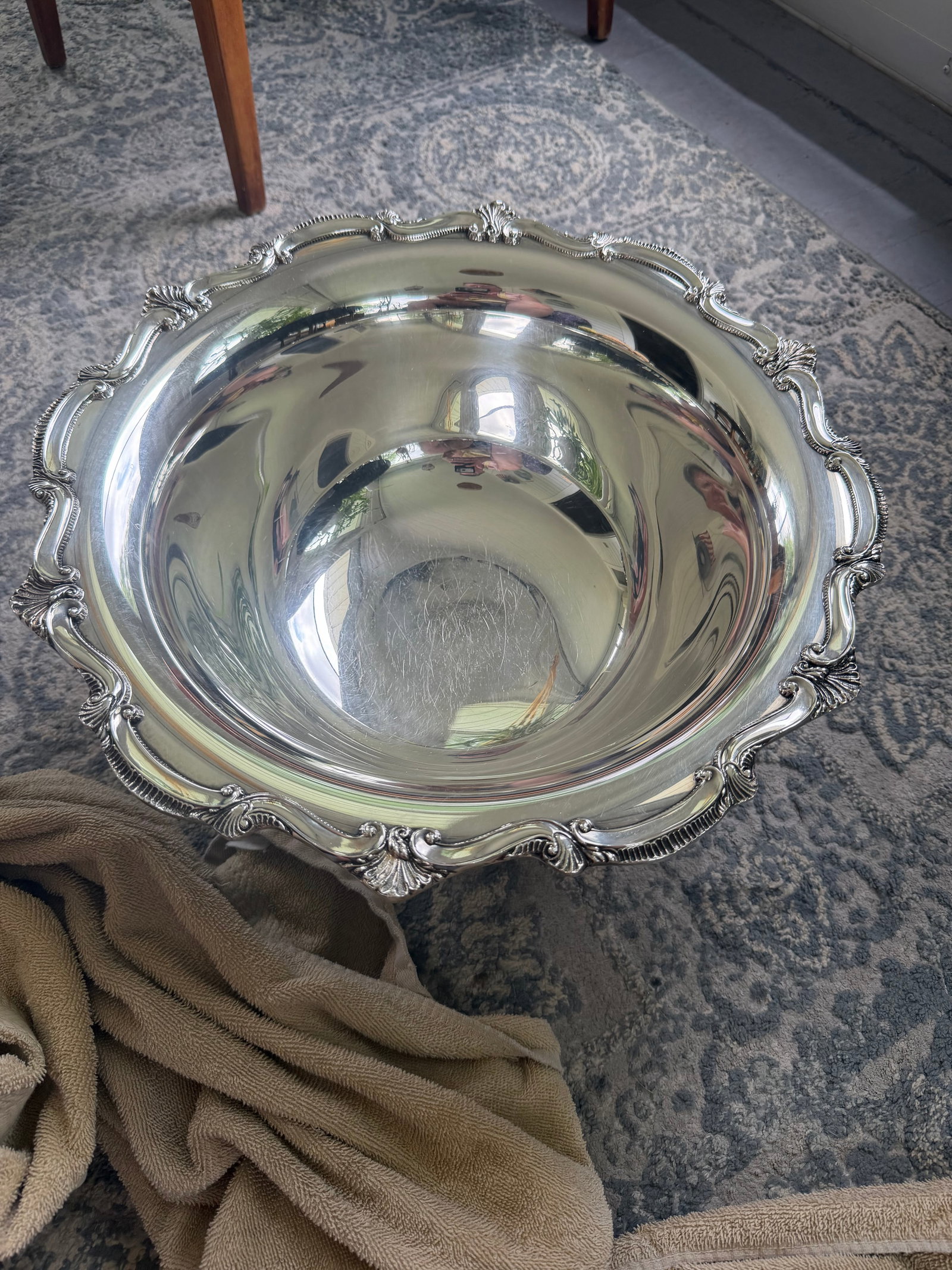 1970s Leonard Silver Plate Punch Bowl - Set of 15 - 11