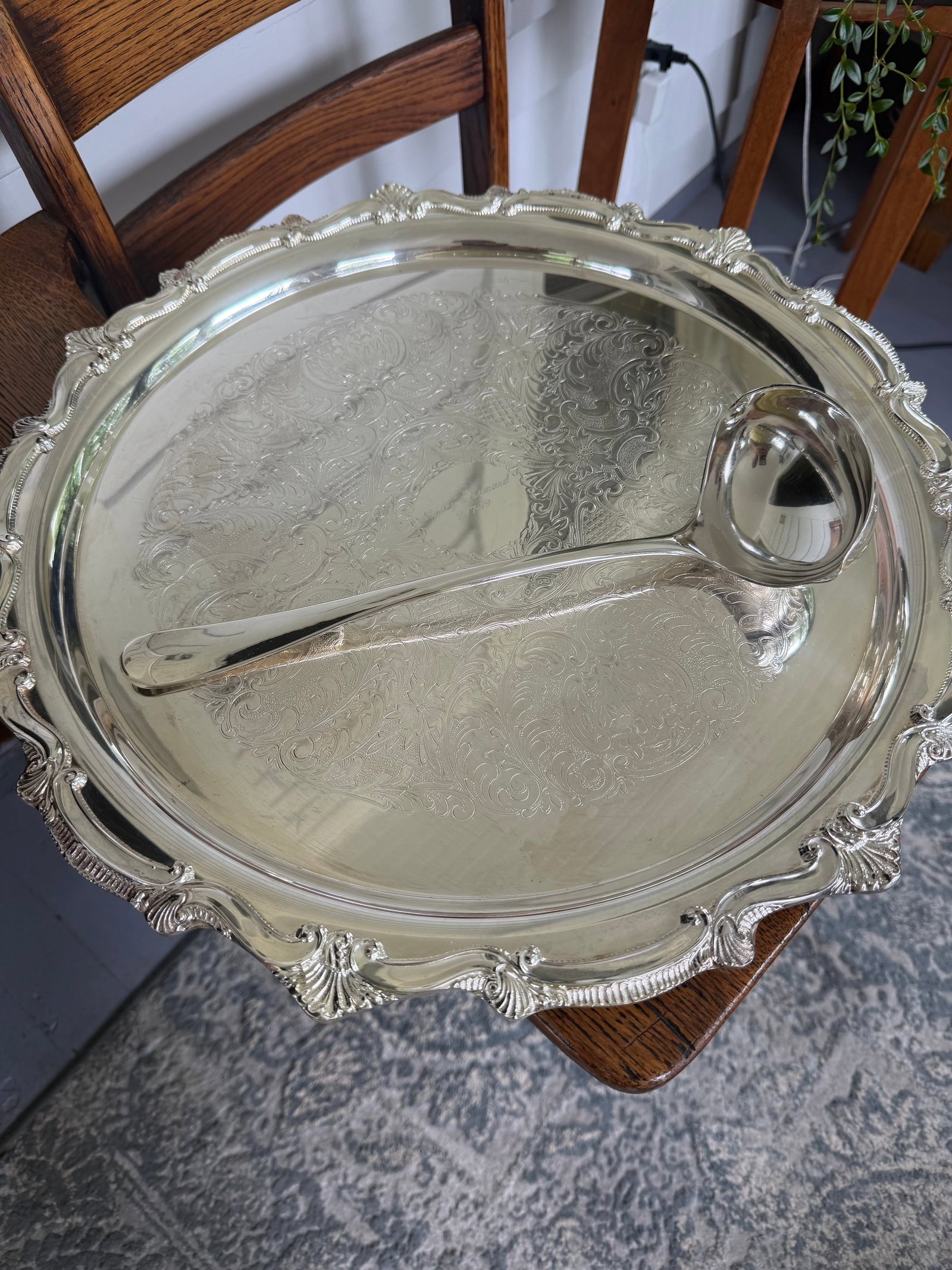 1970s Leonard Silver Plate Punch Bowl - Set of 15 - 7