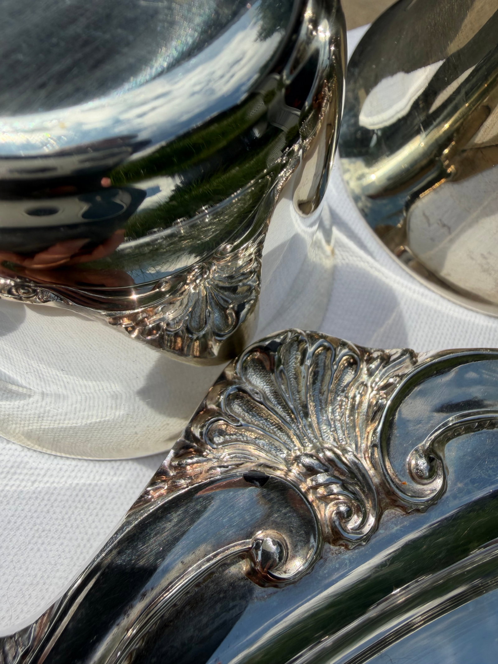 1970s Leonard Silver Plate Punch Bowl - Set of 15 - 8