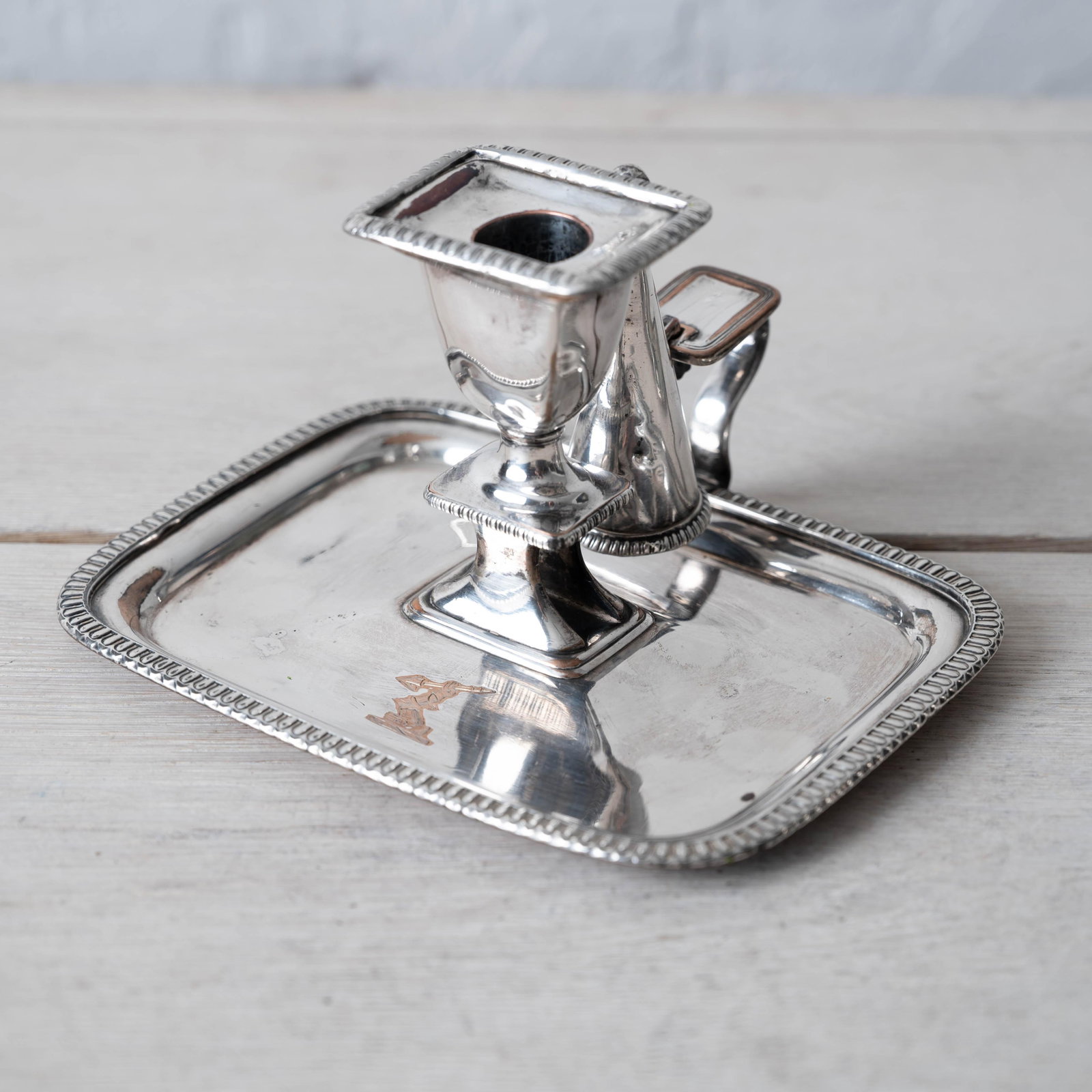 Pair of Old Sheffield Plate Chambersticks, c.1820 - 4