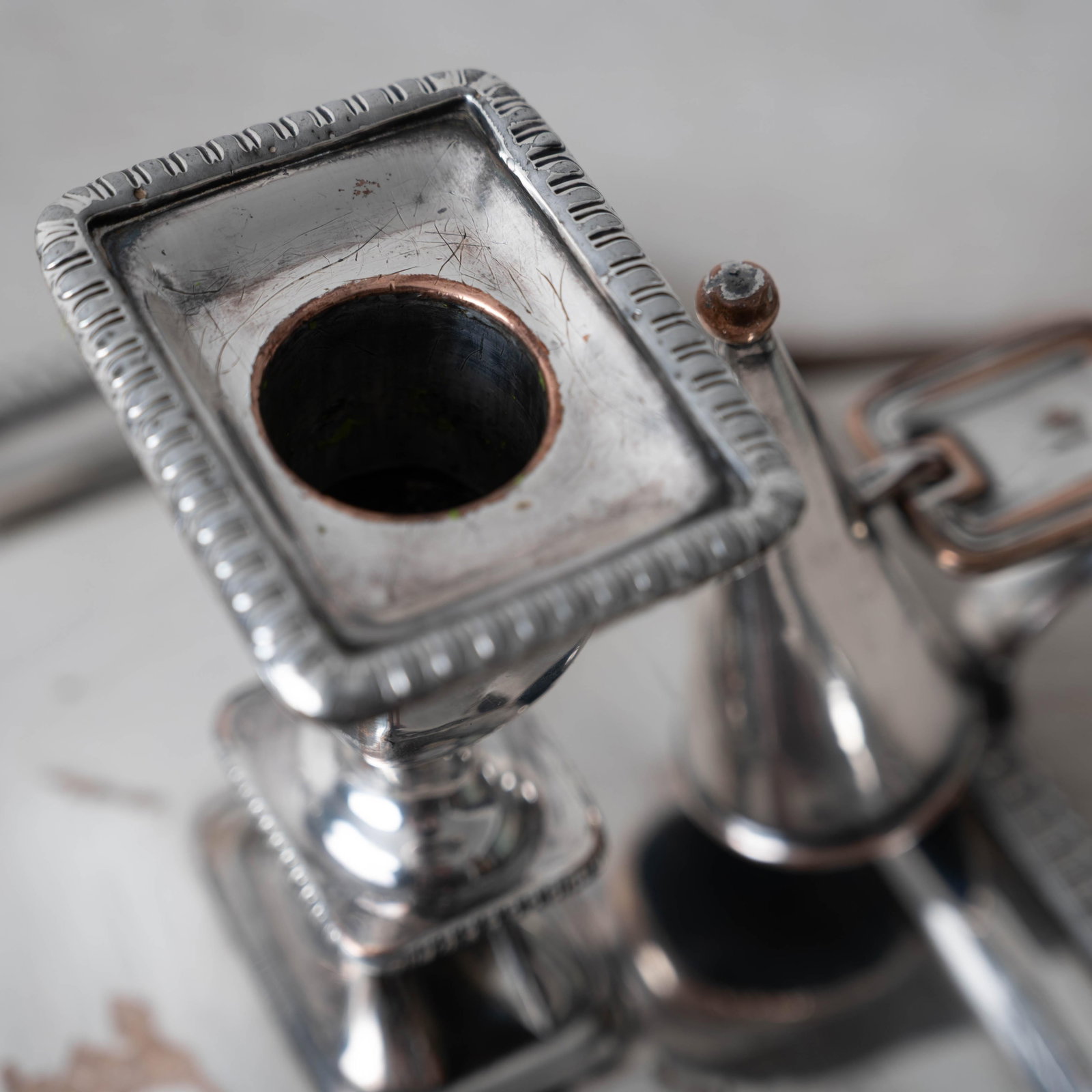 Pair of Old Sheffield Plate Chambersticks, c.1820 - 8