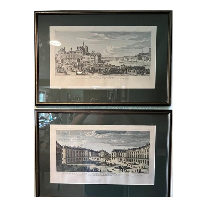 Pair of Antique Jacques Rigaud Engravings - Official Chalcographie Du Louvre: Elevate your space with this magnificent, matching pair of 18th-century style engravings by master artist Jacques Rigaud. These are official, authentic restrikes produced by the prestigious