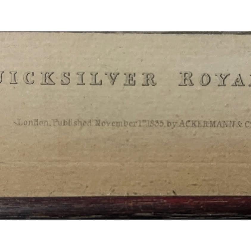 Antique 1835 Coaching Prints: 21.5"x18.5" Quicksilver & Edinburgh Express Pair - 4