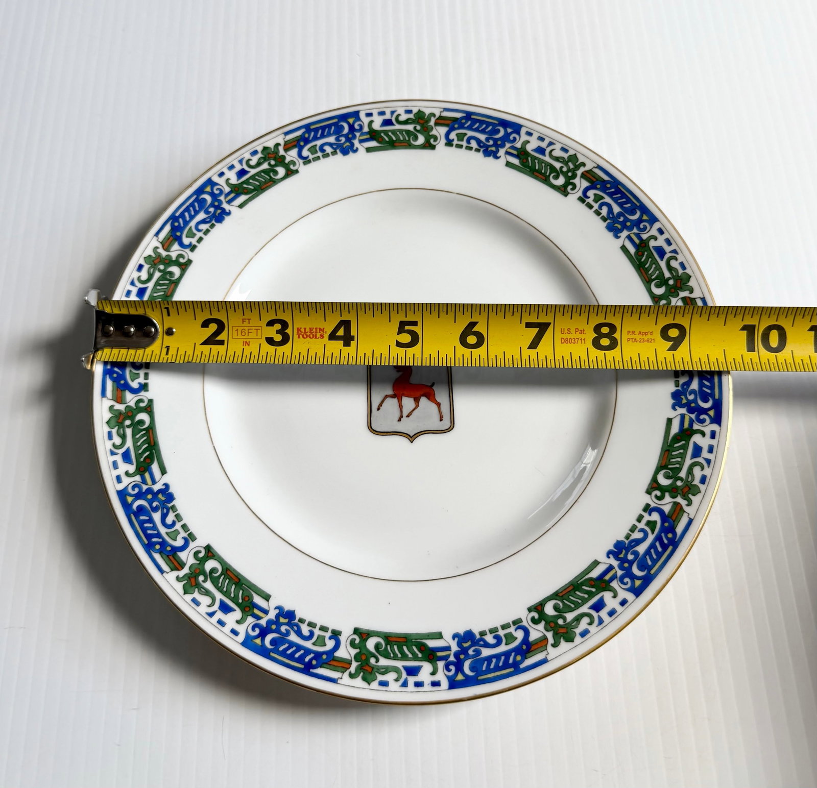 Kornilov Brothers Russian Imperial Armorial Crest Antique Porcelain Plate - 10