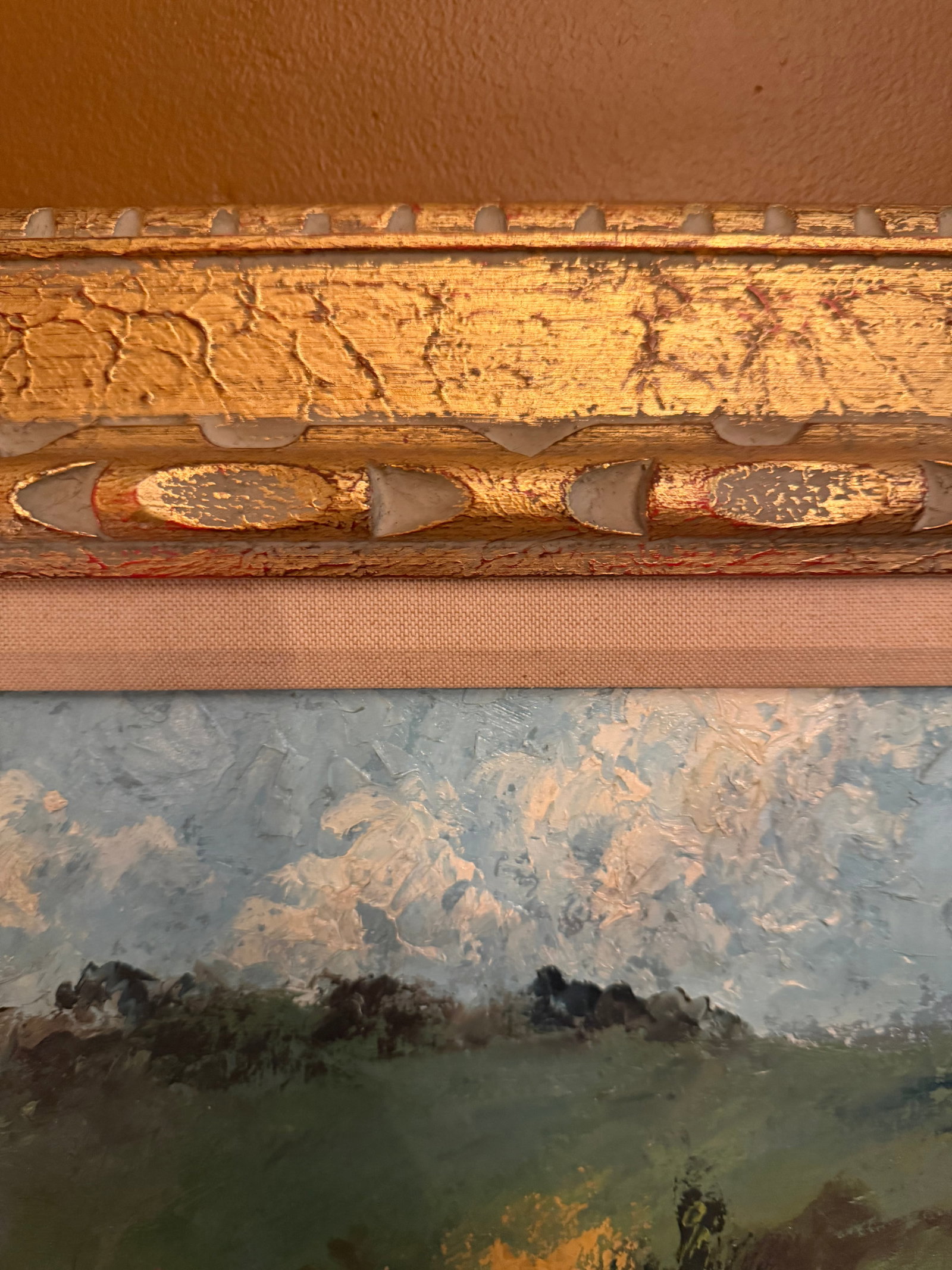 Vintage D. Snyder Dual-Signed Impasto Landscape Painting in Ornate Gallery Frame - 8