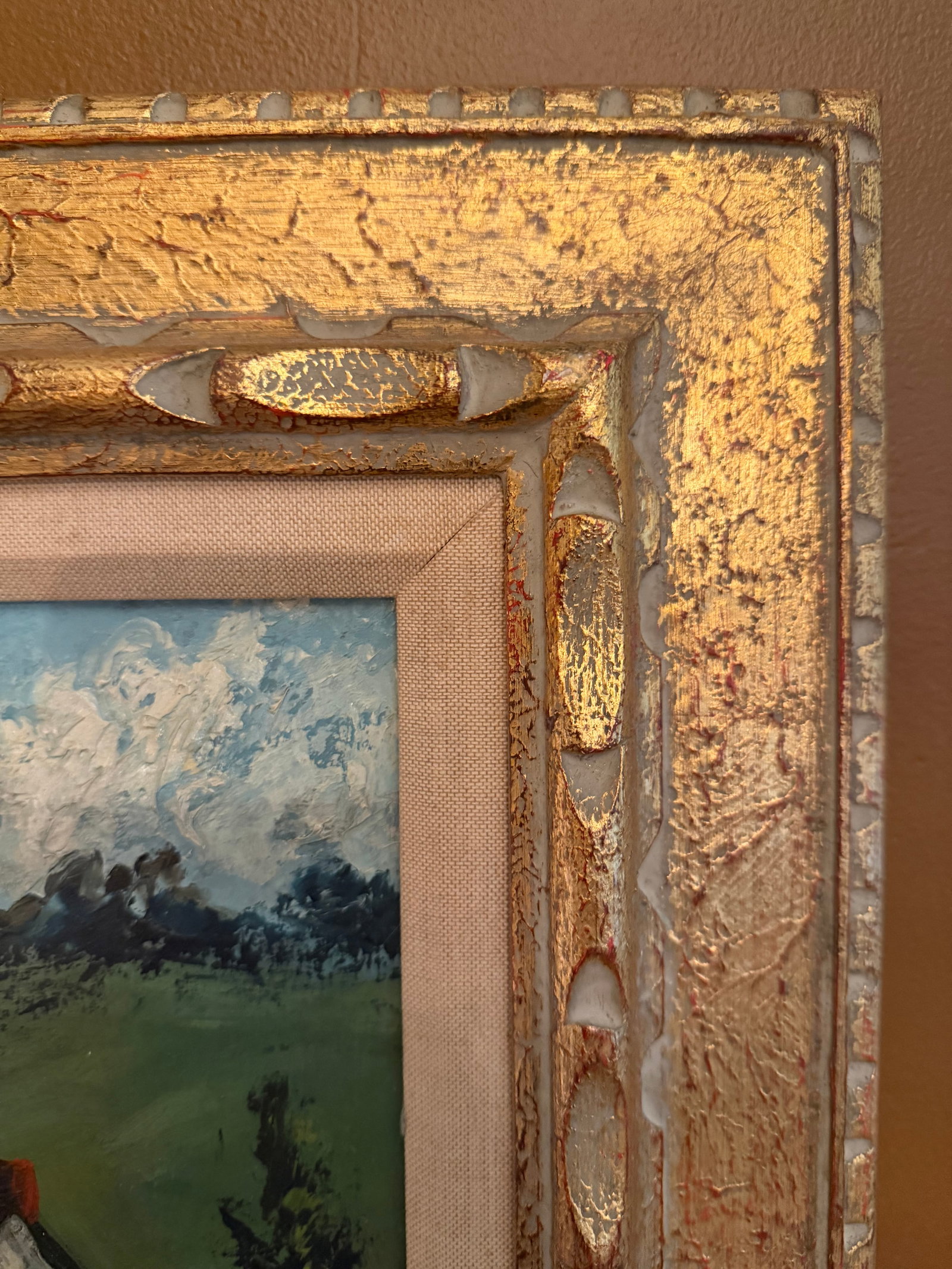 Vintage D. Snyder Dual-Signed Impasto Landscape Painting in Ornate Gallery Frame - 9