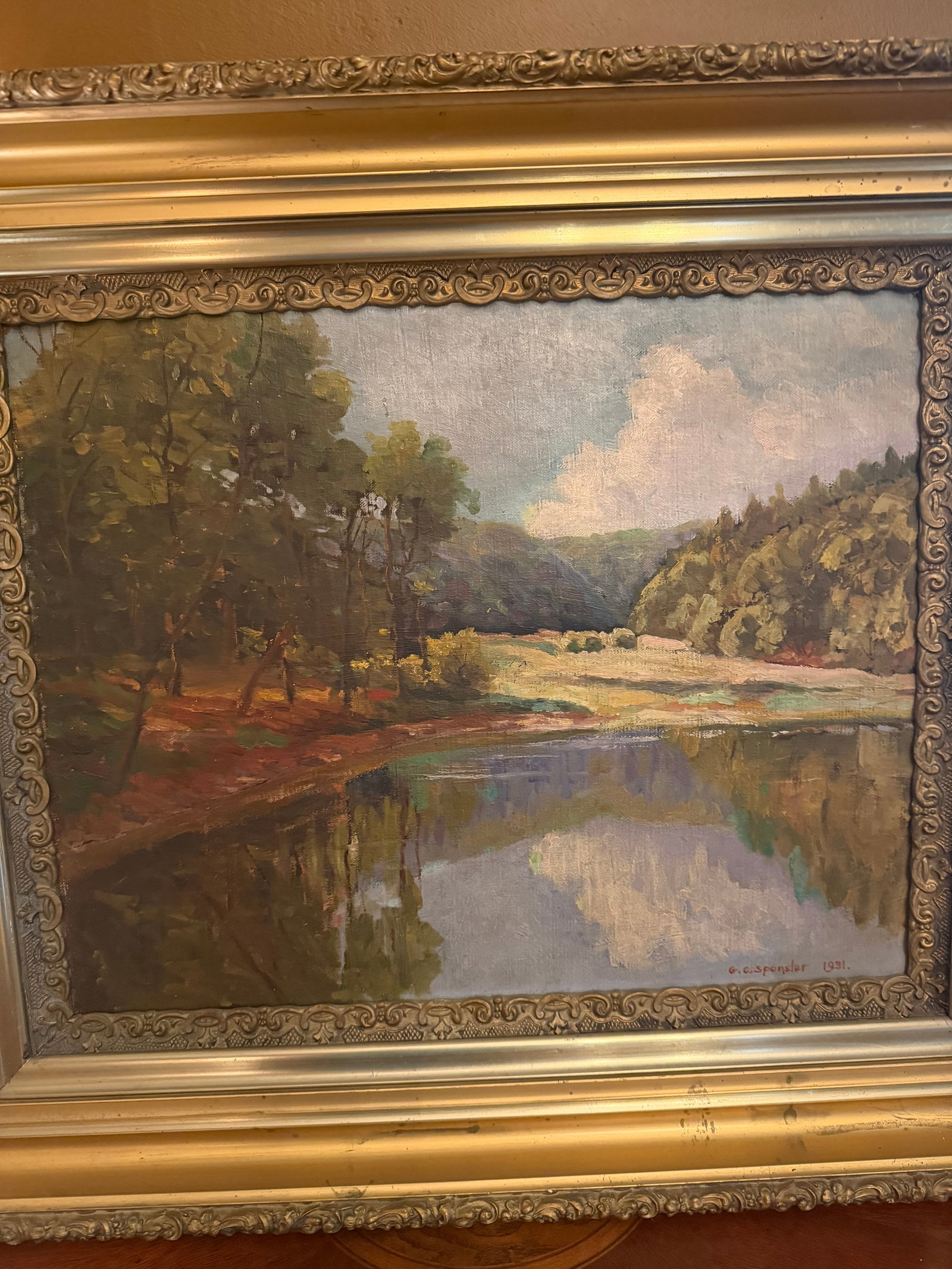 Signed 1931 g.c. Sponsler Impressionist Woodland Landscape Painting - 11