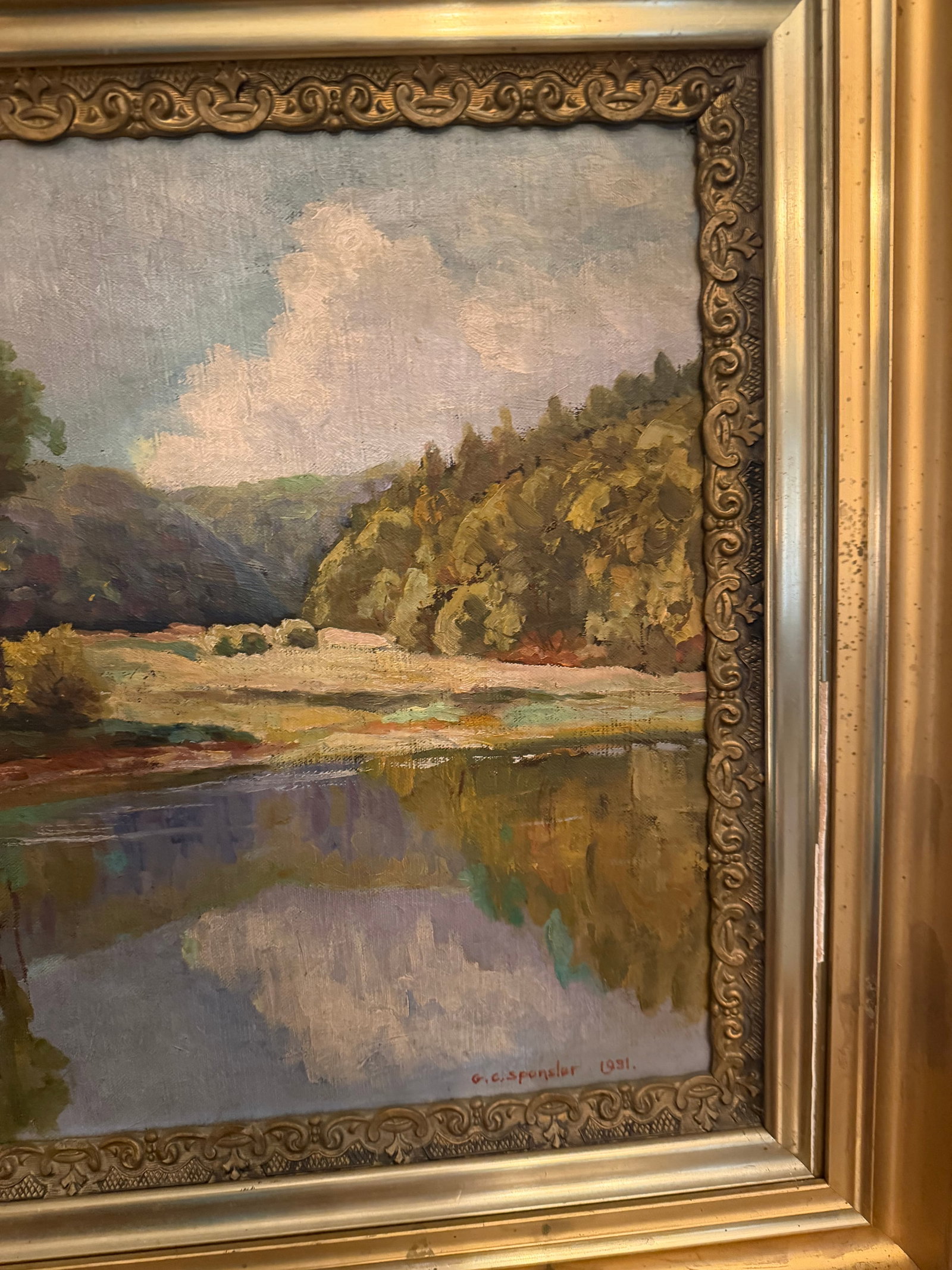 Signed 1931 g.c. Sponsler Impressionist Woodland Landscape Painting - 5