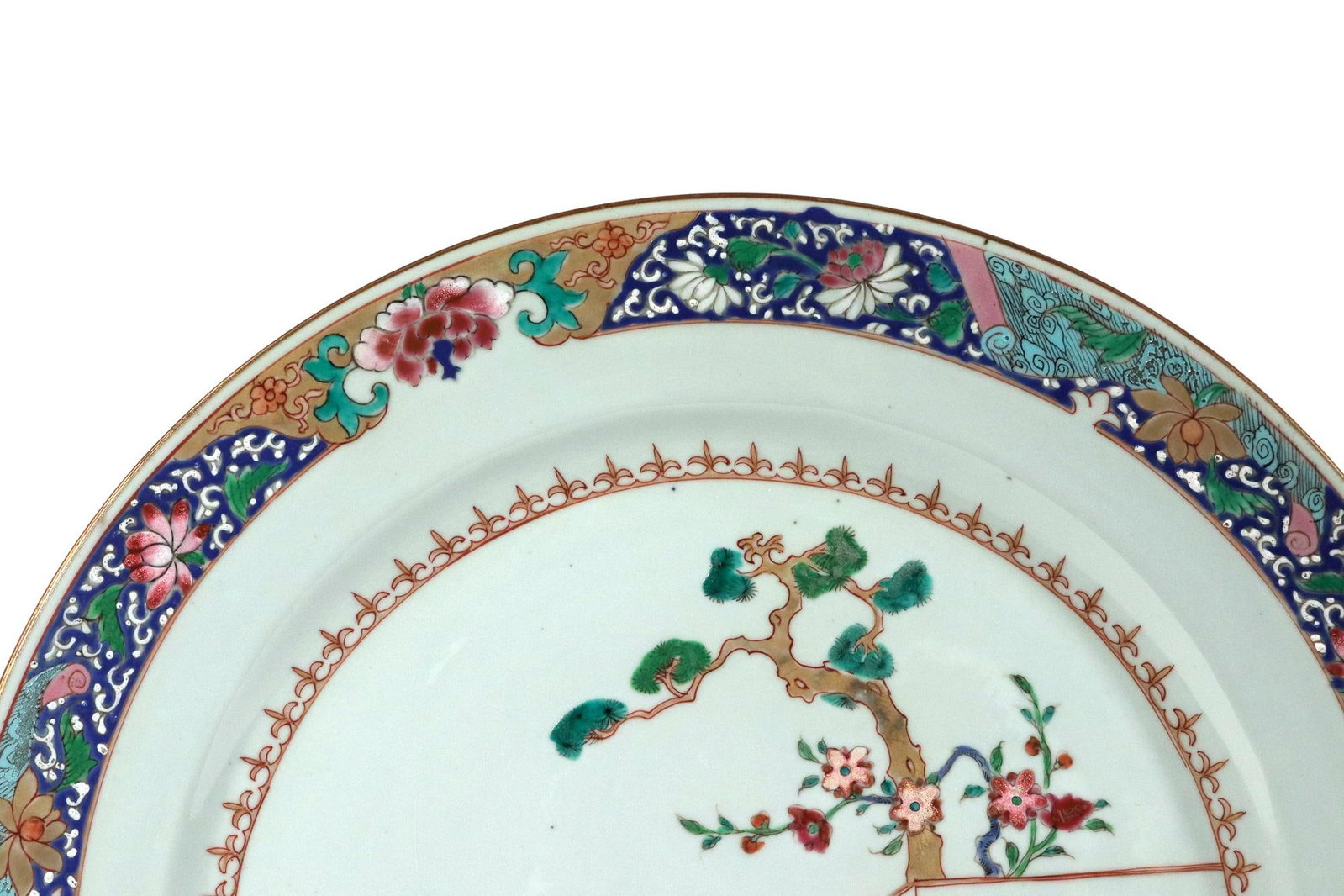 18th-Century Chinese Export Porcelain Famille Rose "˜Garden' Dishes - a Pair - 5
