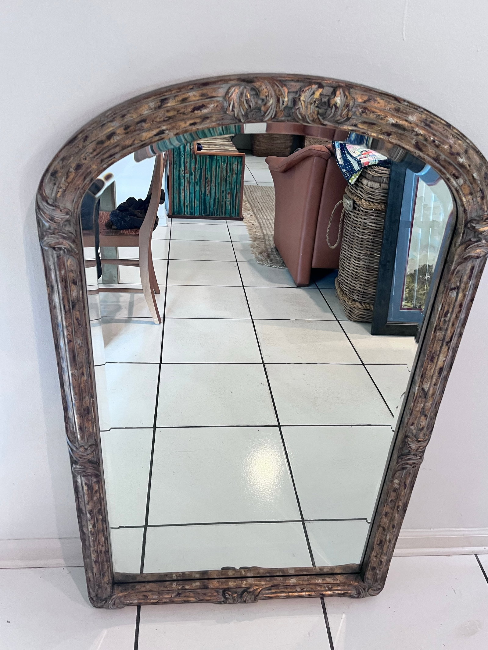 Vintage La Barge Gilt Beveled Wall Mirror 45.50" H X 27.50" W - 2