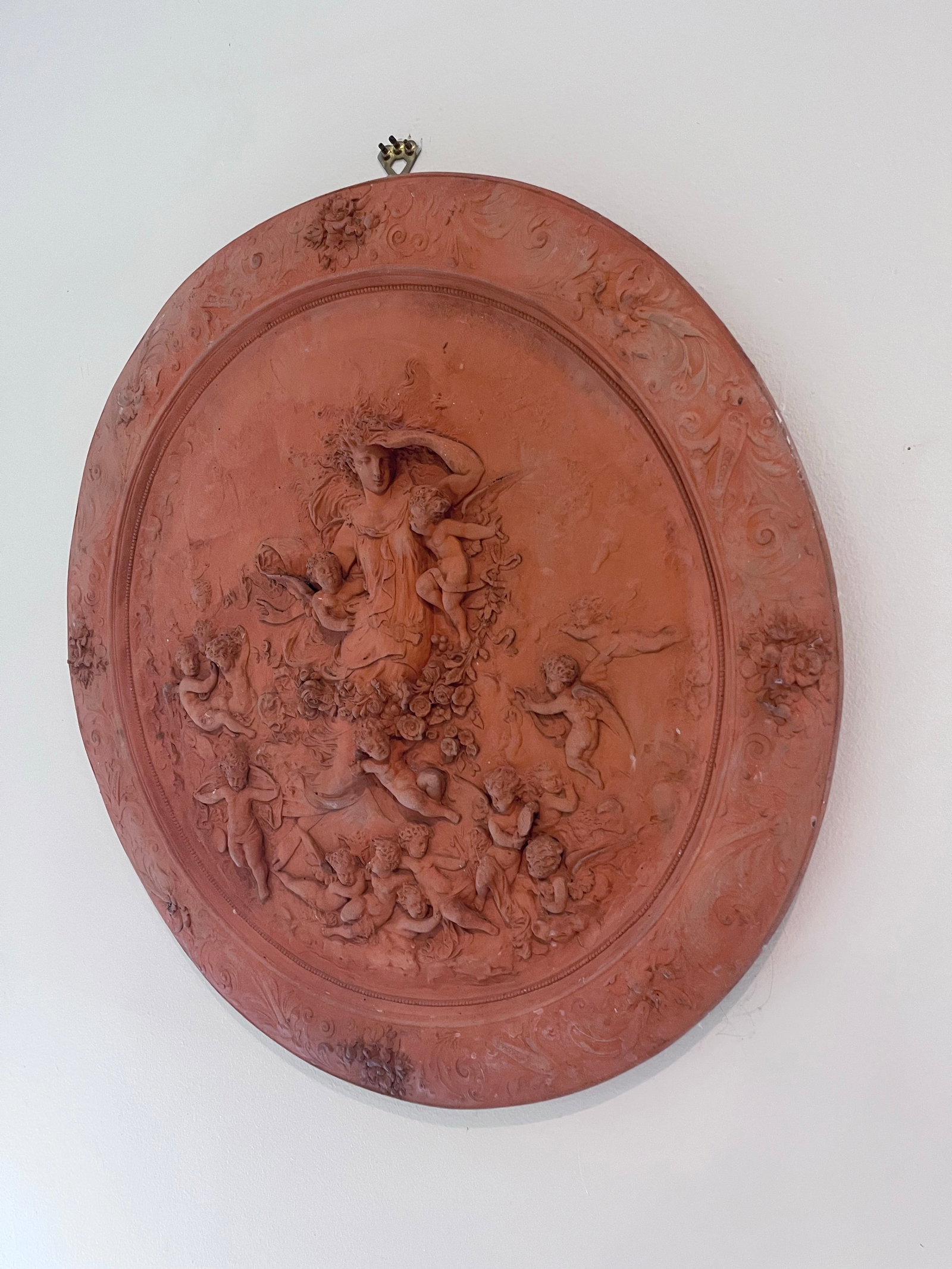 Italian Neoclassical Terracotta Relief Plaque of the Goddess Flora, Circa 1910 - 2
