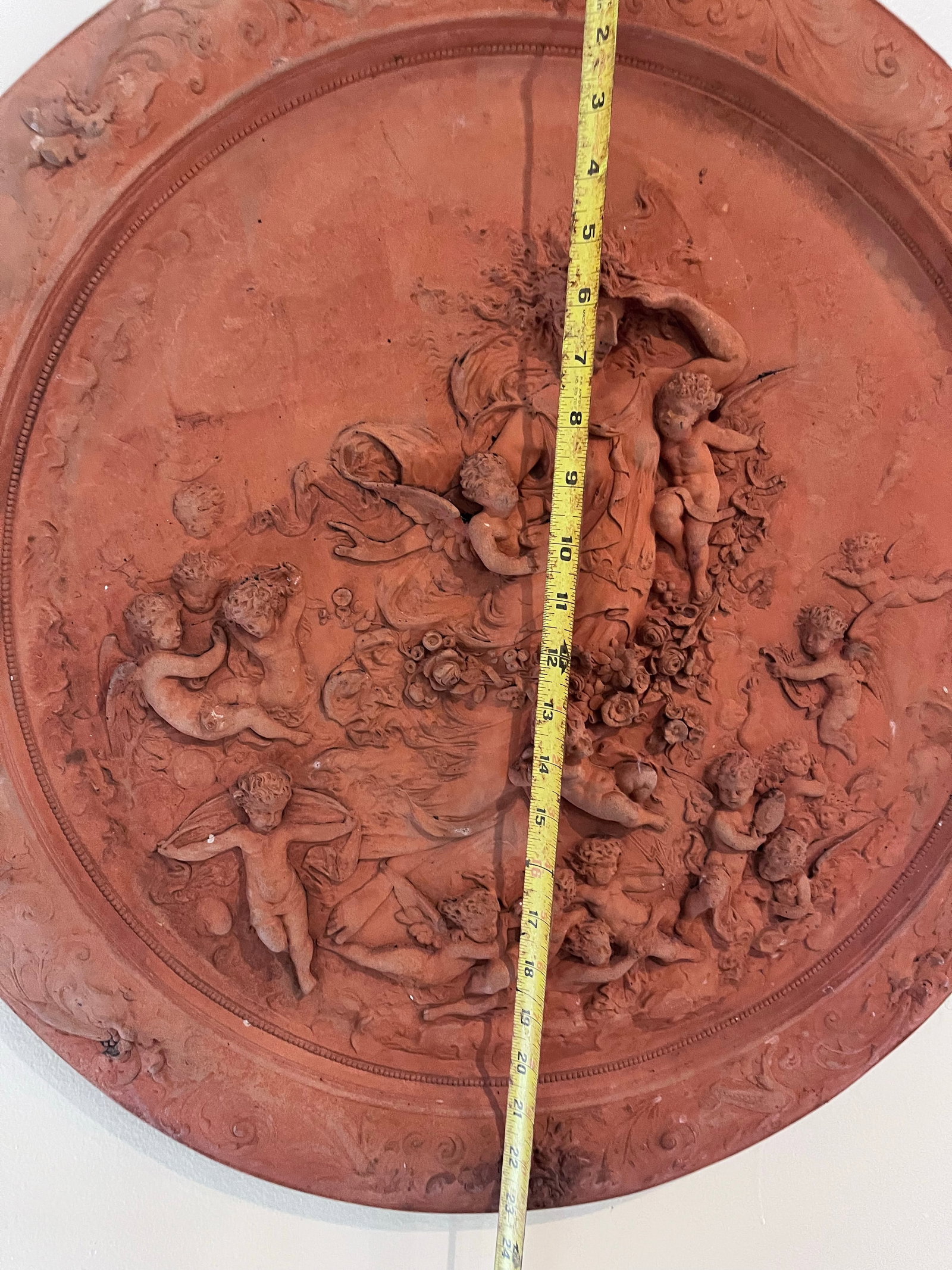 Italian Neoclassical Terracotta Relief Plaque of the Goddess Flora, Circa 1910 - 4