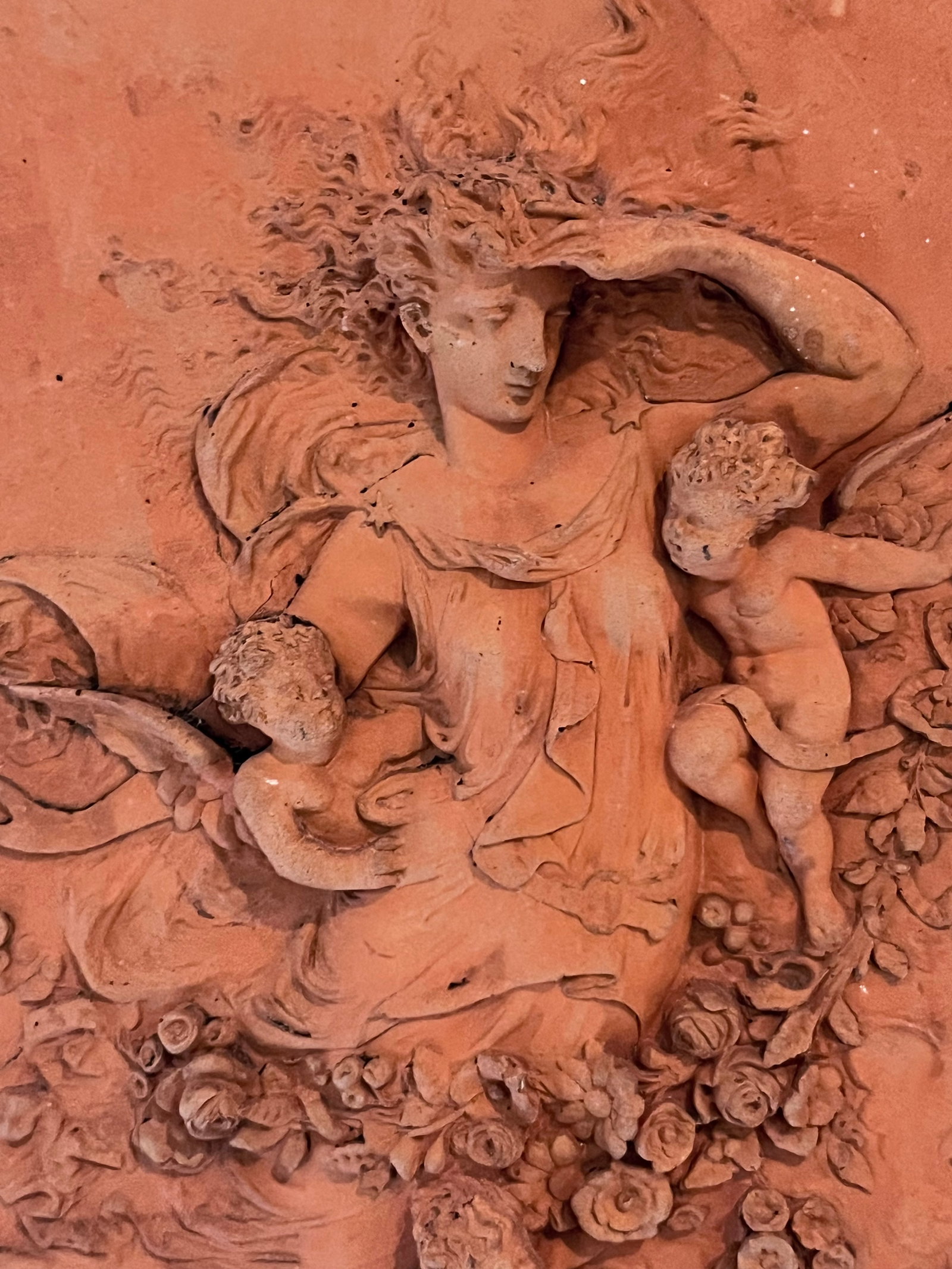 Italian Neoclassical Terracotta Relief Plaque of the Goddess Flora, Circa 1910 - 7