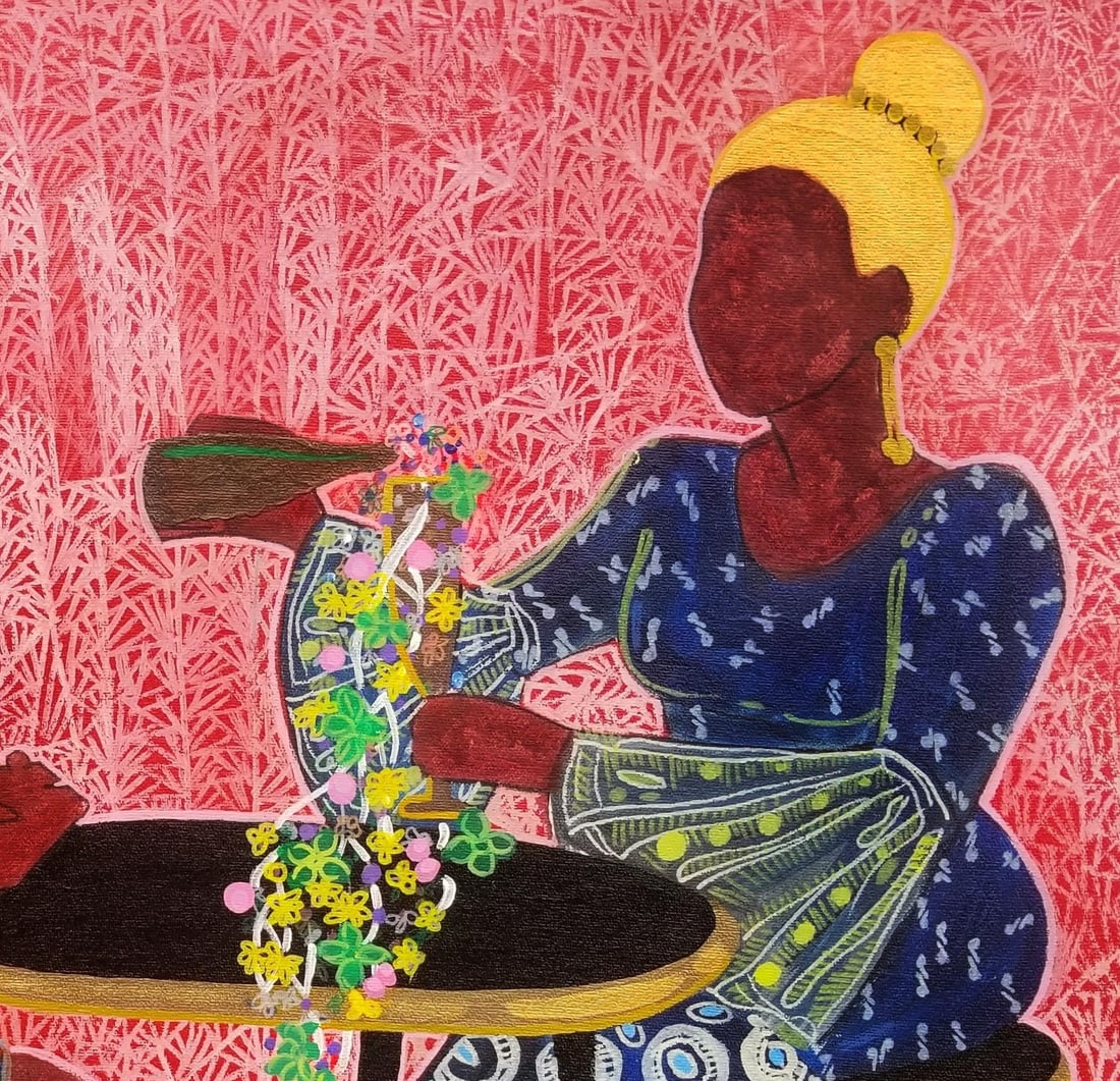 The Confrontation 1 (Abeni and Yeye's Mirage of Peace), Acrylic on Canvas Painting - 2