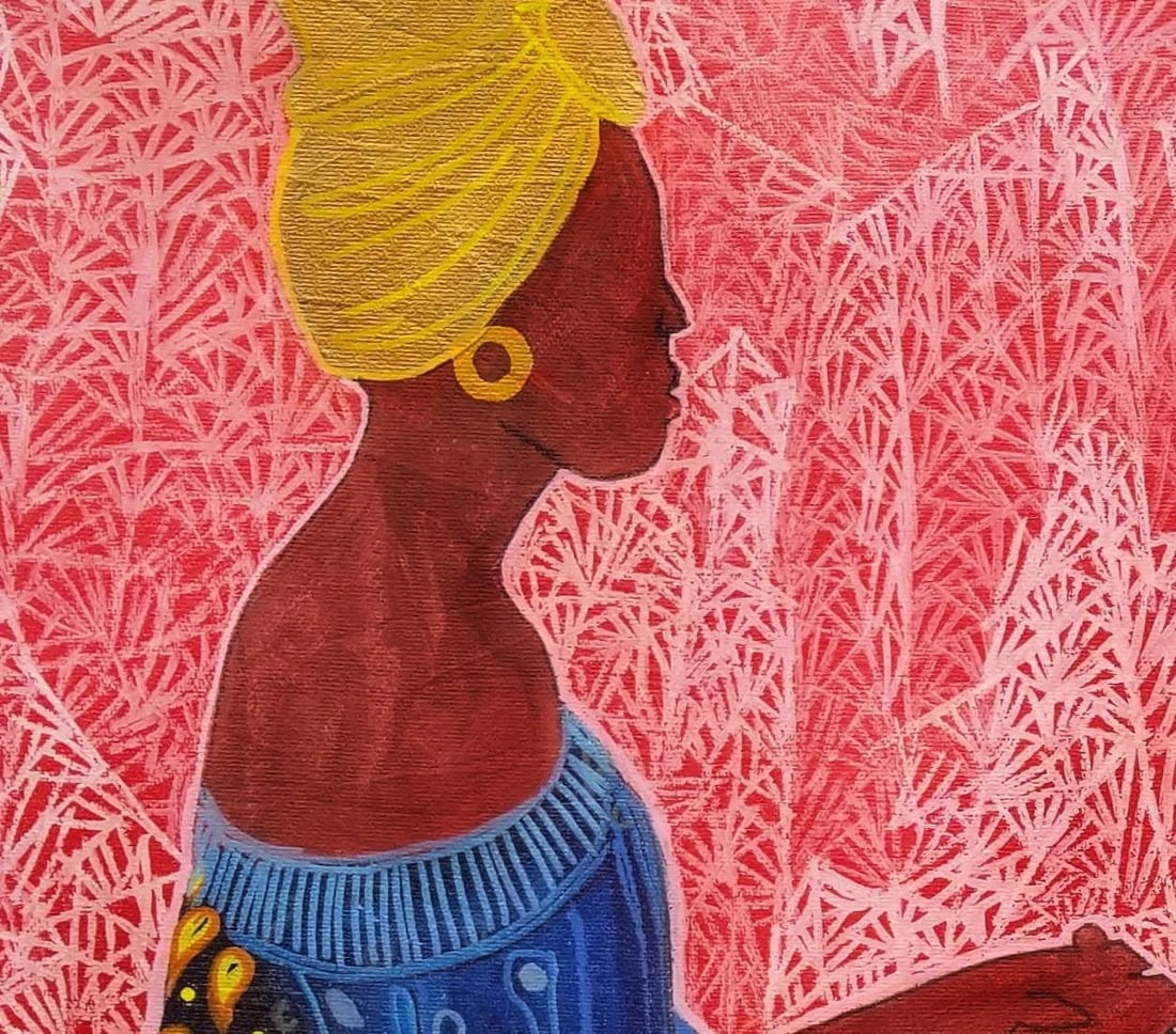The Confrontation 1 (Abeni and Yeye's Mirage of Peace), Acrylic on Canvas Painting - 3