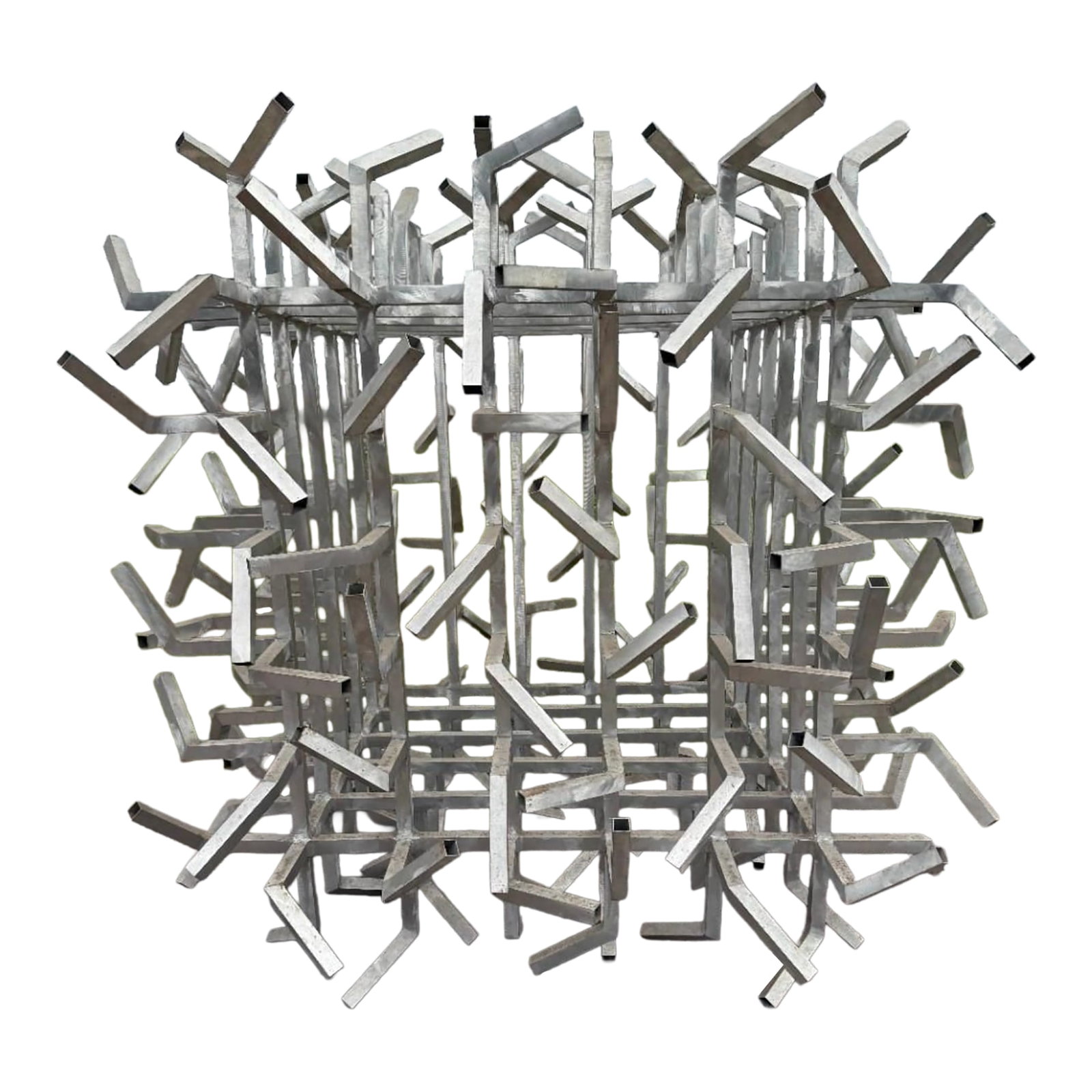 "Bristling"— Large Abstract Aluminum Sculpture, Herbert Simon Estate, 1975 (1 of 12)