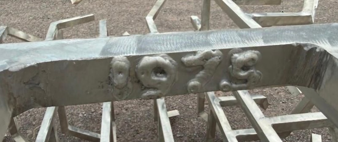 "Bristling"— Large Abstract Aluminum Sculpture, Herbert Simon Estate, 1975 - 3