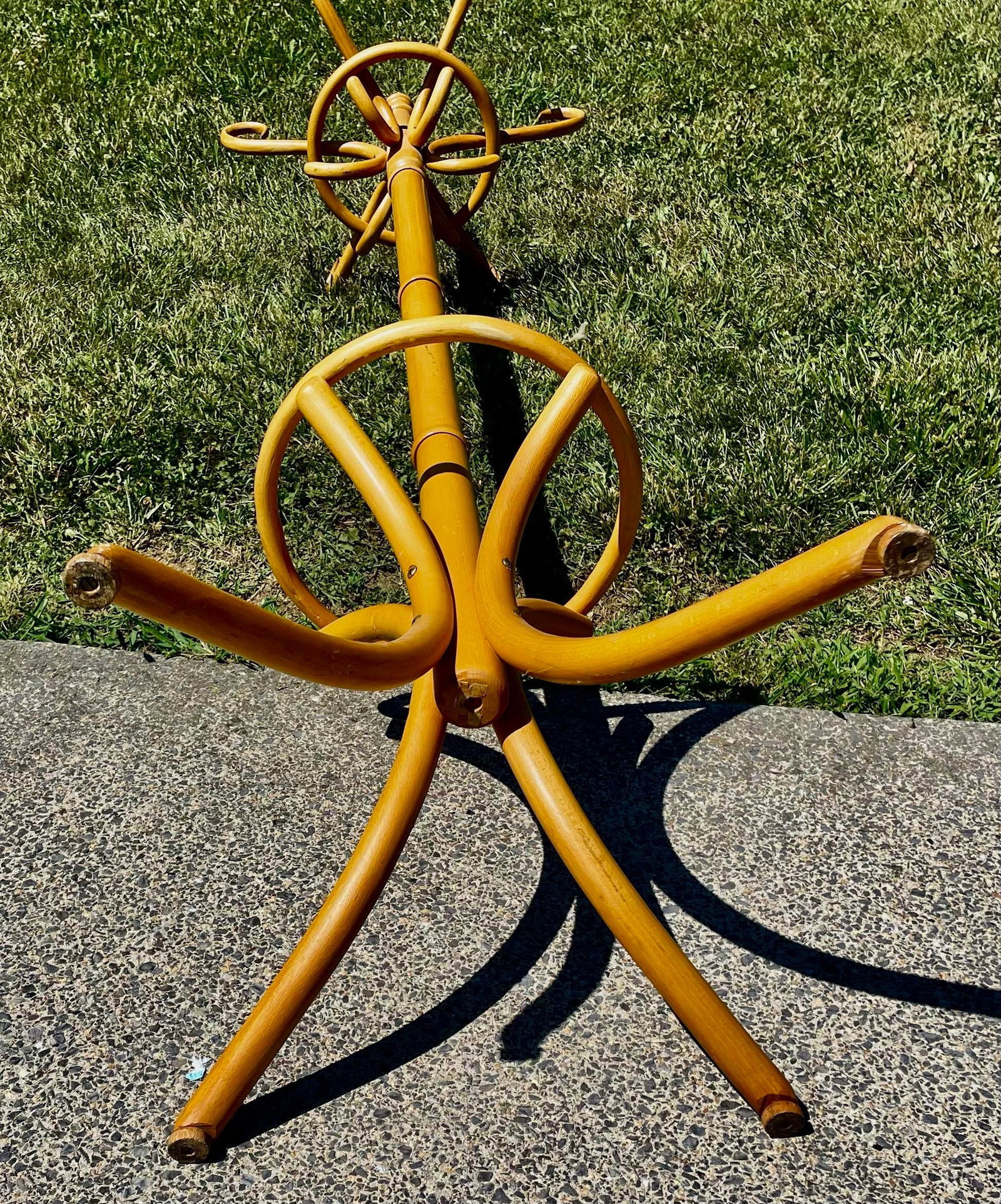 Mid 20th Century Bamboo Hat/Coat Rack Hall Tree Umbrella Holder - 10