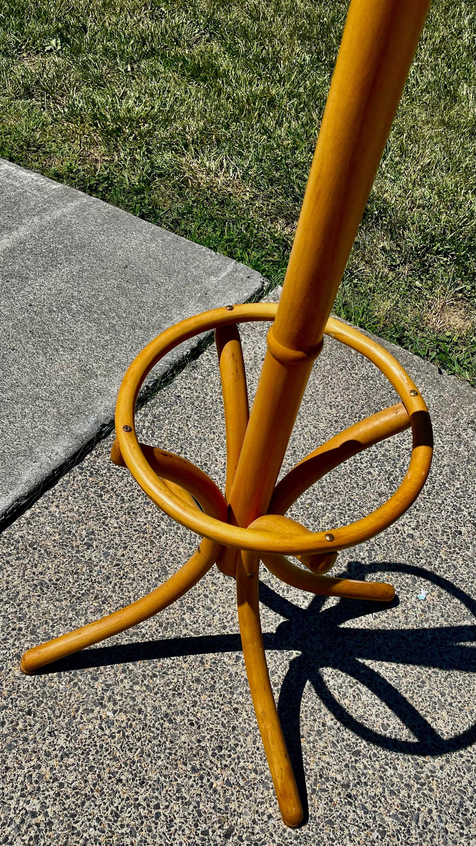 Mid 20th Century Bamboo Hat/Coat Rack Hall Tree Umbrella Holder - 9