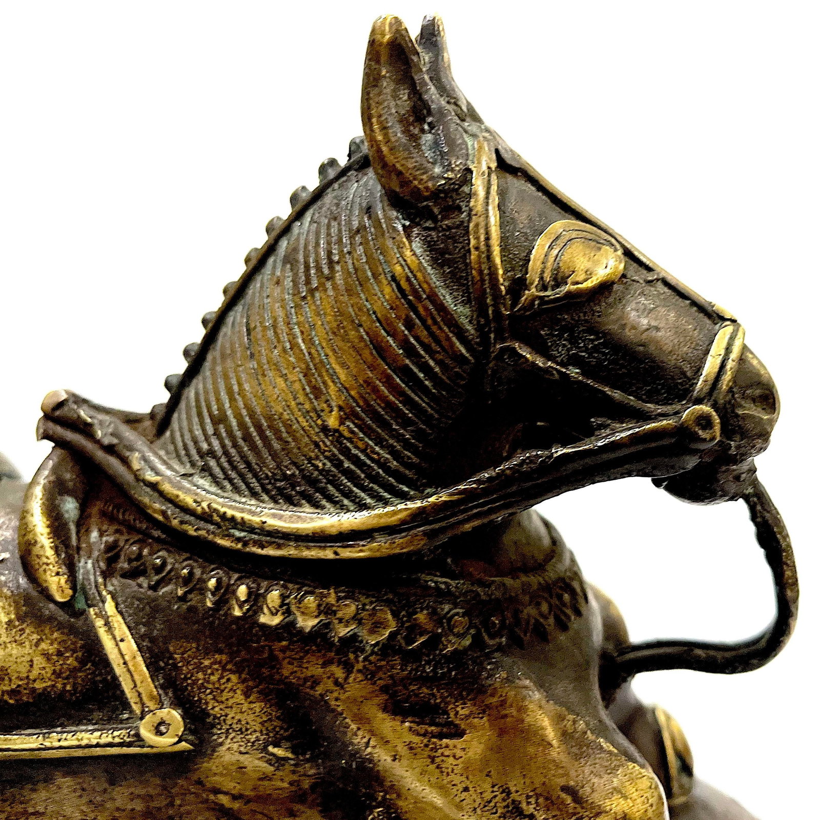 Antique Asian Bronze Horse Censer/Storage Box - 2