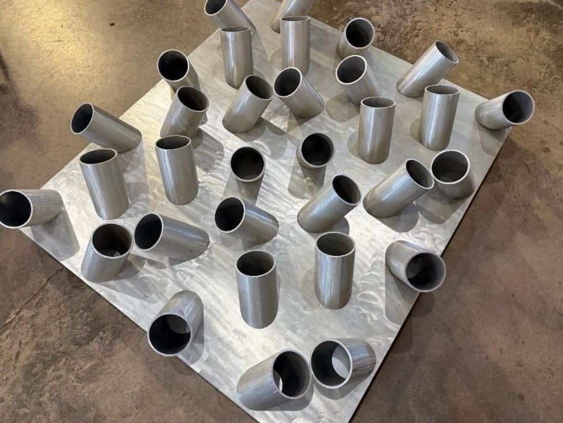 "Swarm"— Abstract Aluminum Sculpture, Herbert Simon Estate, 1985 - 11