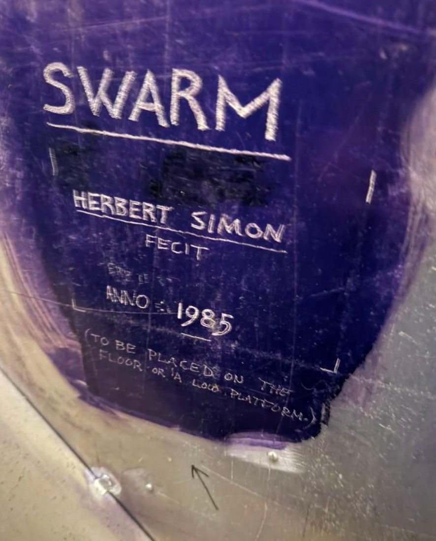 "Swarm"— Abstract Aluminum Sculpture, Herbert Simon Estate, 1985 - 2