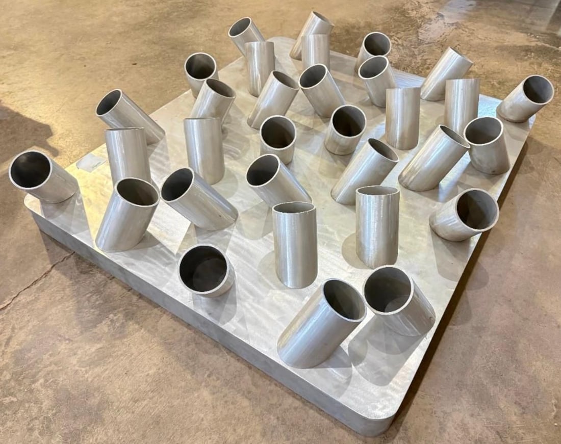 "Swarm"— Abstract Aluminum Sculpture, Herbert Simon Estate, 1985 - 8