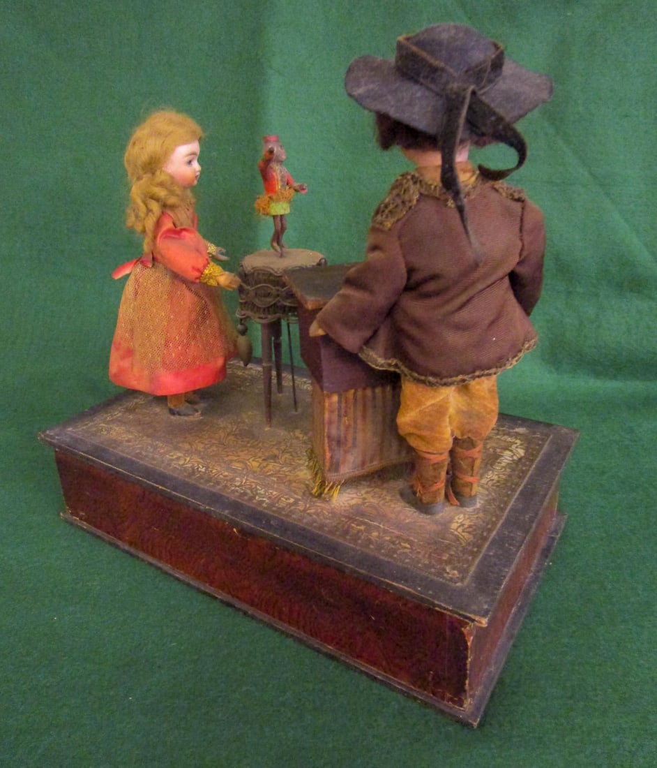 Automaton German Zinner & Sohn Musical Toy W Children & Organ Grinder Monkey - 10