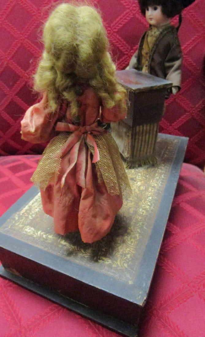 Automaton German Zinner & Sohn Musical Toy W Children & Organ Grinder Monkey - 14