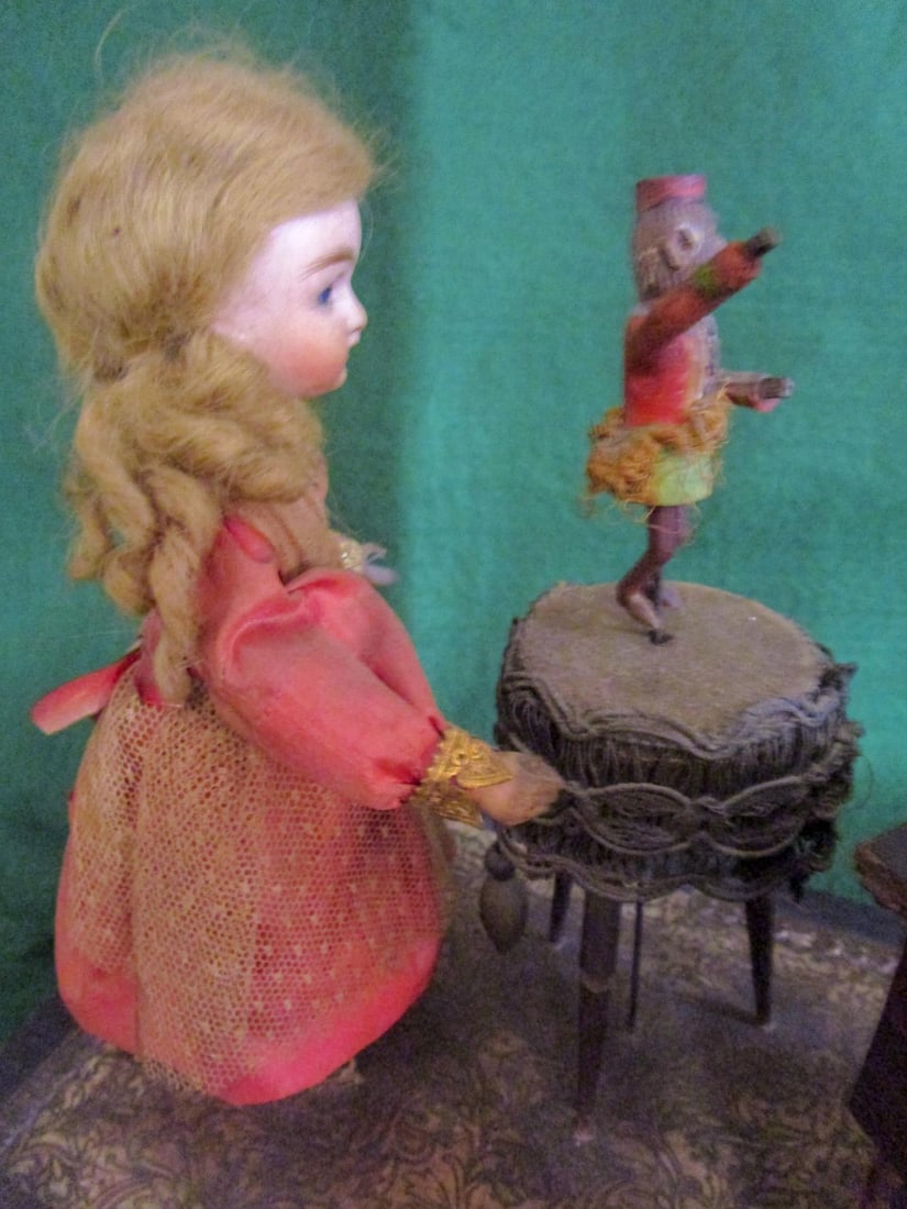 Automaton German Zinner & Sohn Musical Toy W Children & Organ Grinder Monkey - 3