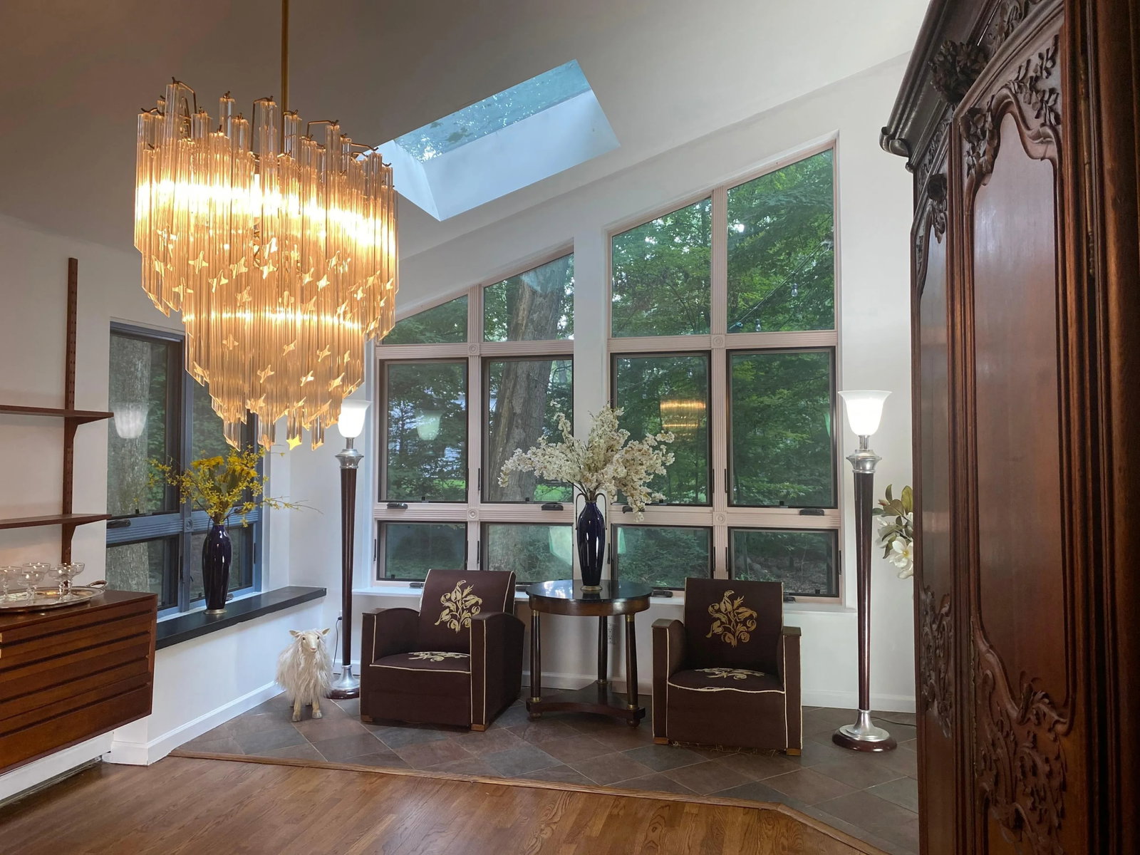 1960s Six-Tier Murano Crystal Italian 120 Quadriedri Prism Chandelier - 6