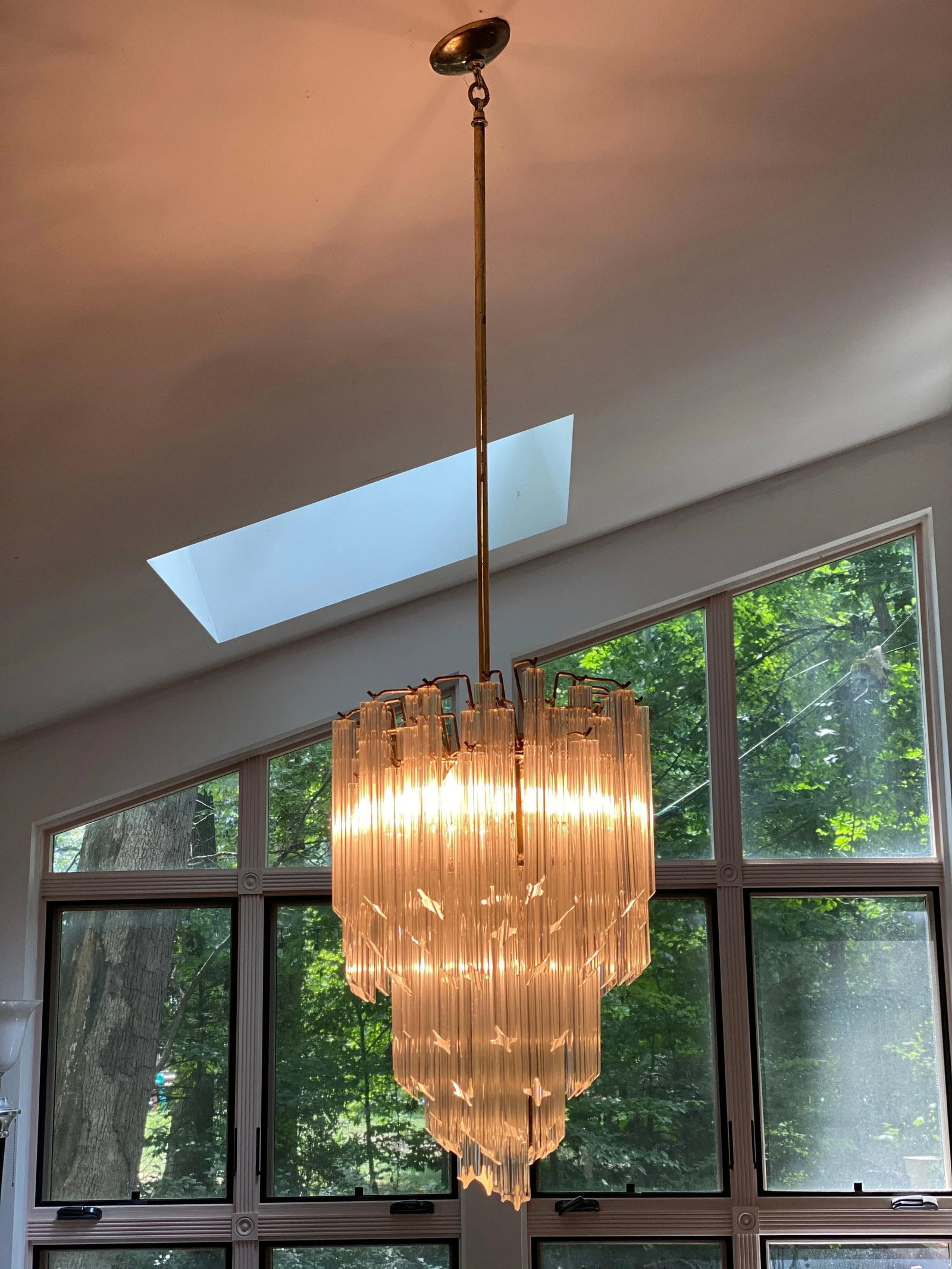 1960s Six-Tier Murano Crystal Italian 120 Quadriedri Prism Chandelier - 7