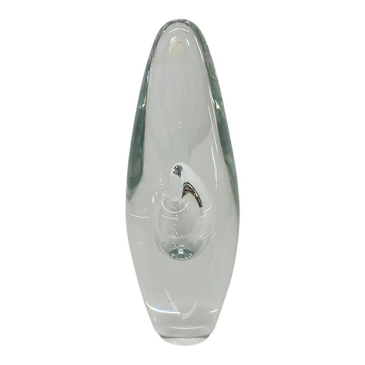 1957 Glass Vase Orchidée by Timo Sarpaneva for Iittala Finland: For your consideration, a vase "Orchid" by Timo Sarpaneva for Iittala. FINLAND 1957. Steam blown, hand shaped glass, award winning design. Dimensions: 5.75 height x 2 diameter Please visit take a
