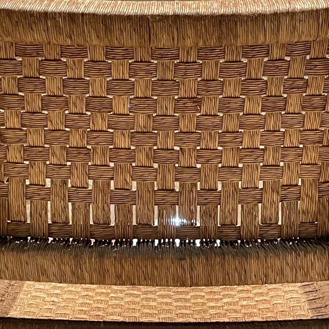 1940s Armchair Red Pine Seagrass Style Clara Porset Mexico - 7