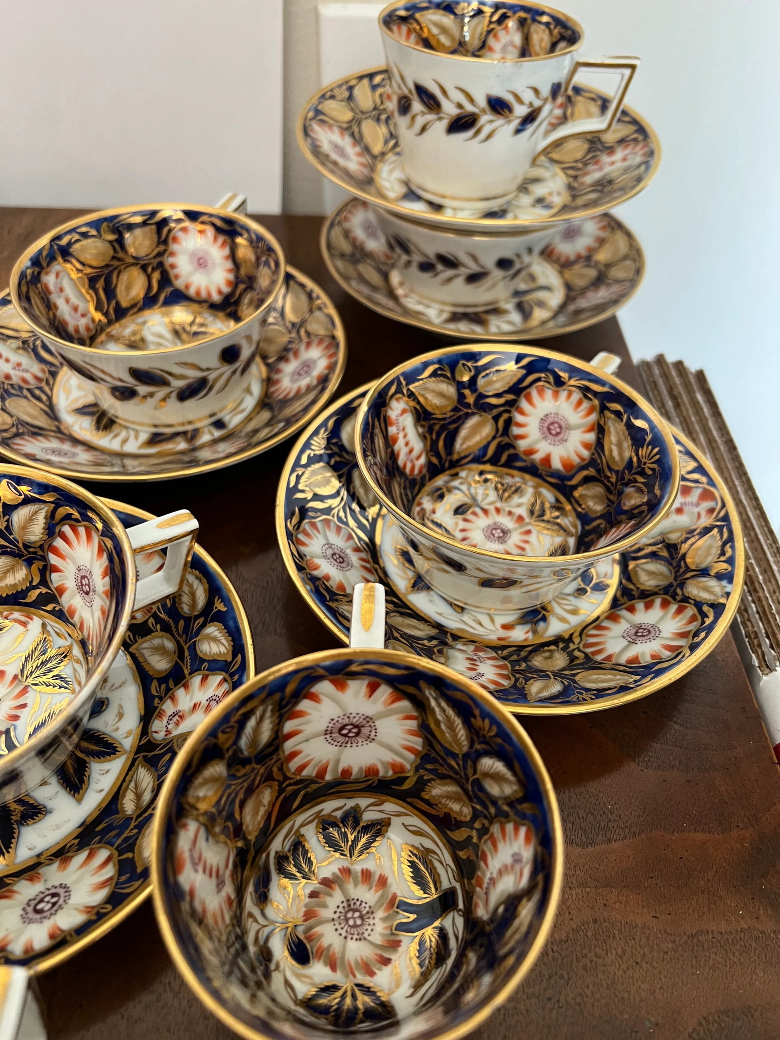 19th Century English Porcelain Dessert Service Cobalt- 27 Pieces - 10