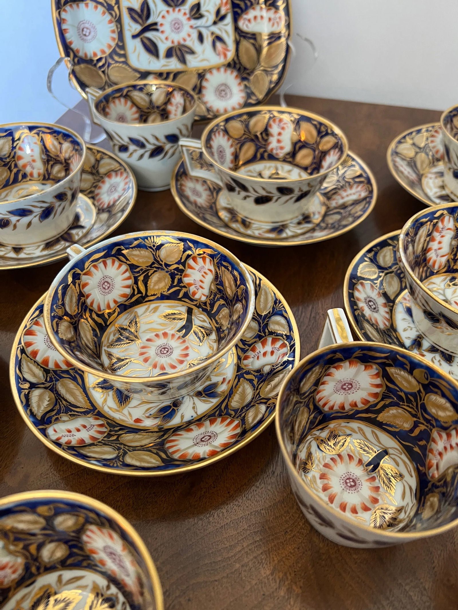 19th Century English Porcelain Dessert Service Cobalt- 27 Pieces - 9