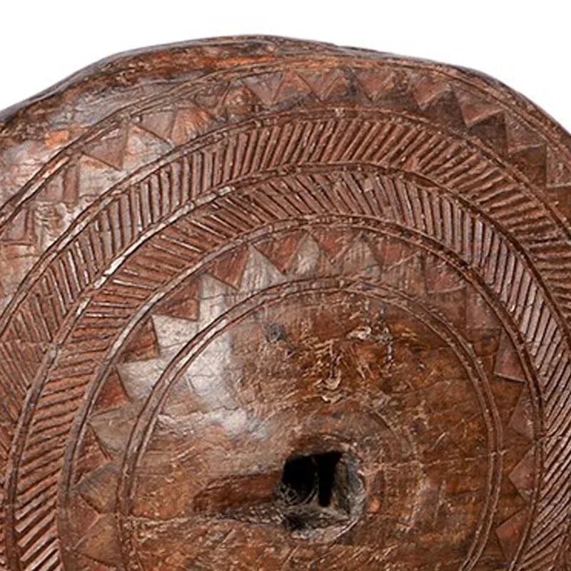 Antique Wagon Wheel on Metal Stand | Farmhouse Country Log Cabin Décor | Primitive Display - 4