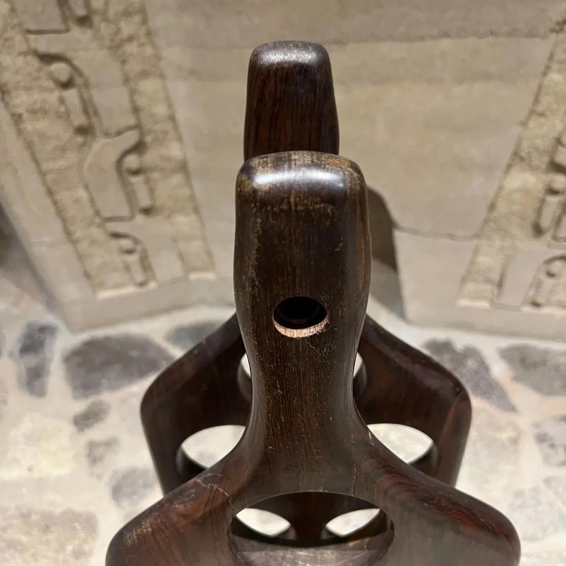 Vintage Wine Rack by Don S. Shoemaker Rosewood & Brass Mexico 1960s Mid Century - 5