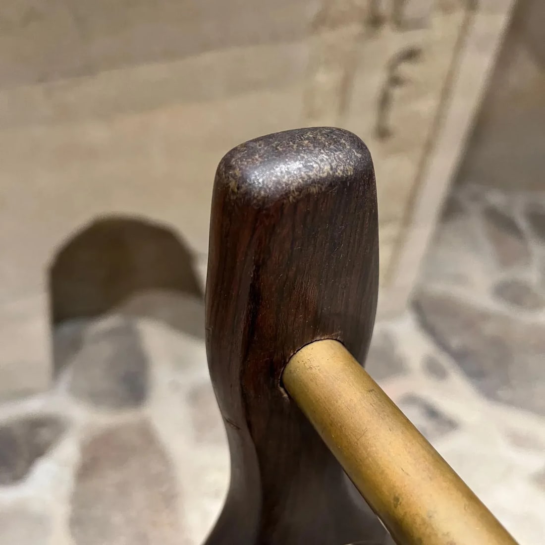 Vintage Wine Rack by Don S. Shoemaker Rosewood & Brass Mexico 1960s Mid Century - 7