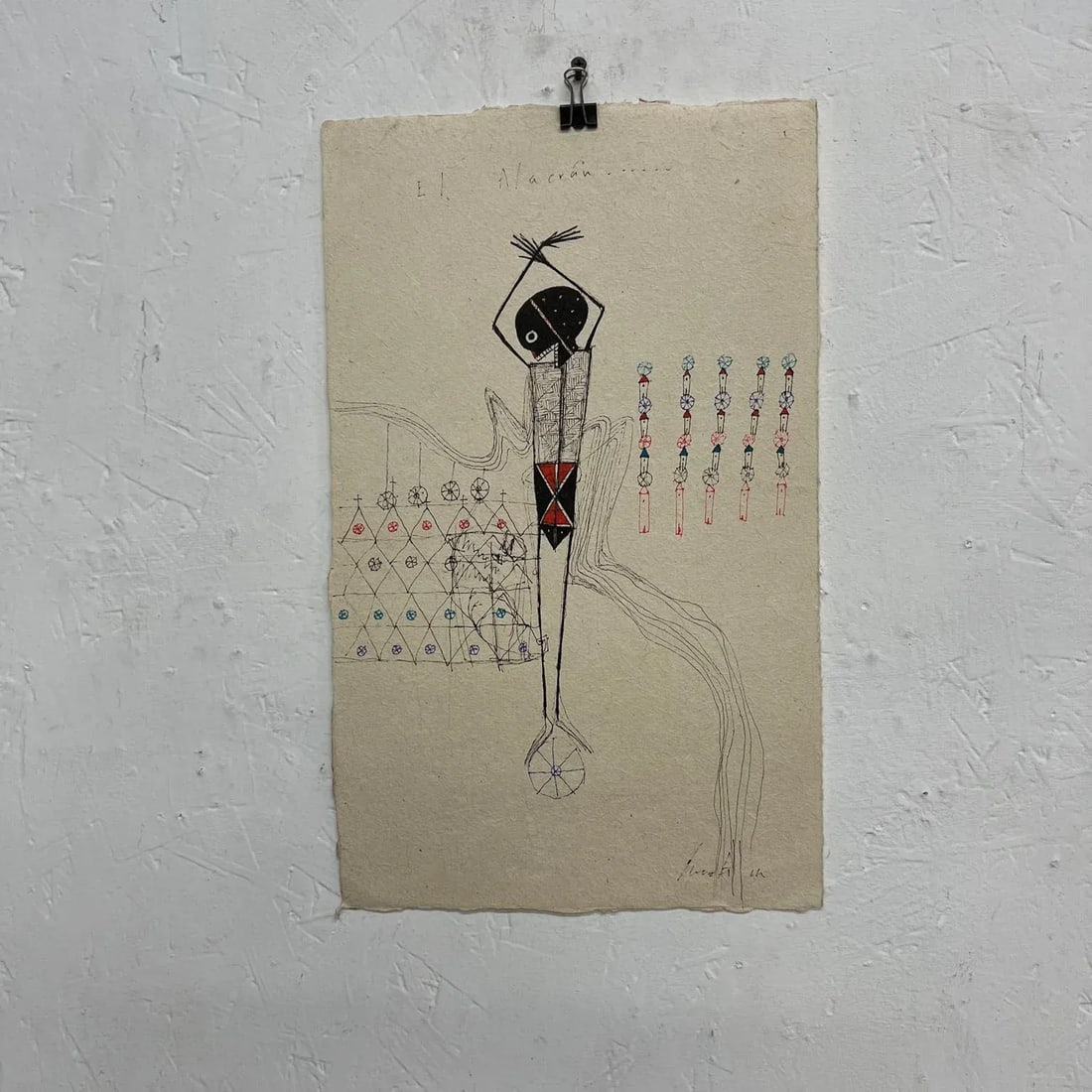 2011 Original Modern Art From Oaxaca Ink Drawing Mexico - 11